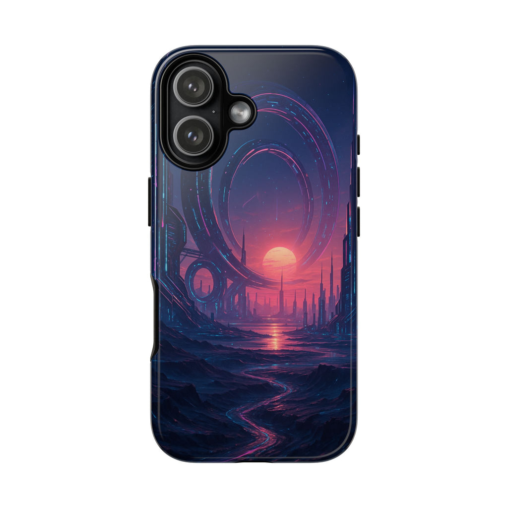 CyberEscape Phone Case – Futuristic Grid Design for iPhone, Samsung & Google Pixel | Shockproof, MagSafe & Ultra-Sleek Protection Printify