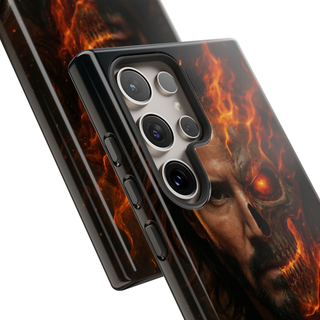 Ghost Rider Phone Case – Fiery Skull Design for iPhone, Samsung & Google Pixel | Shockproof, MagSafe & Ultra Grip Protection Printify
