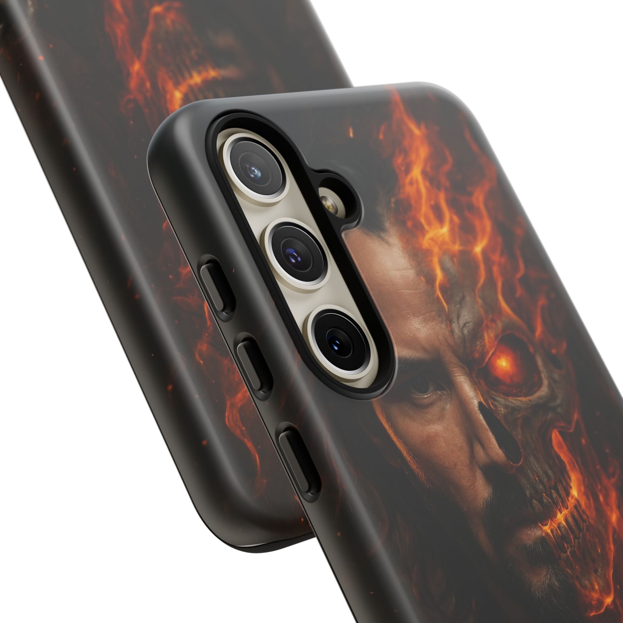 Ghost Rider Phone Case – Fiery Skull Design for iPhone, Samsung & Google Pixel | Shockproof, MagSafe & Ultra Grip Protection Printify