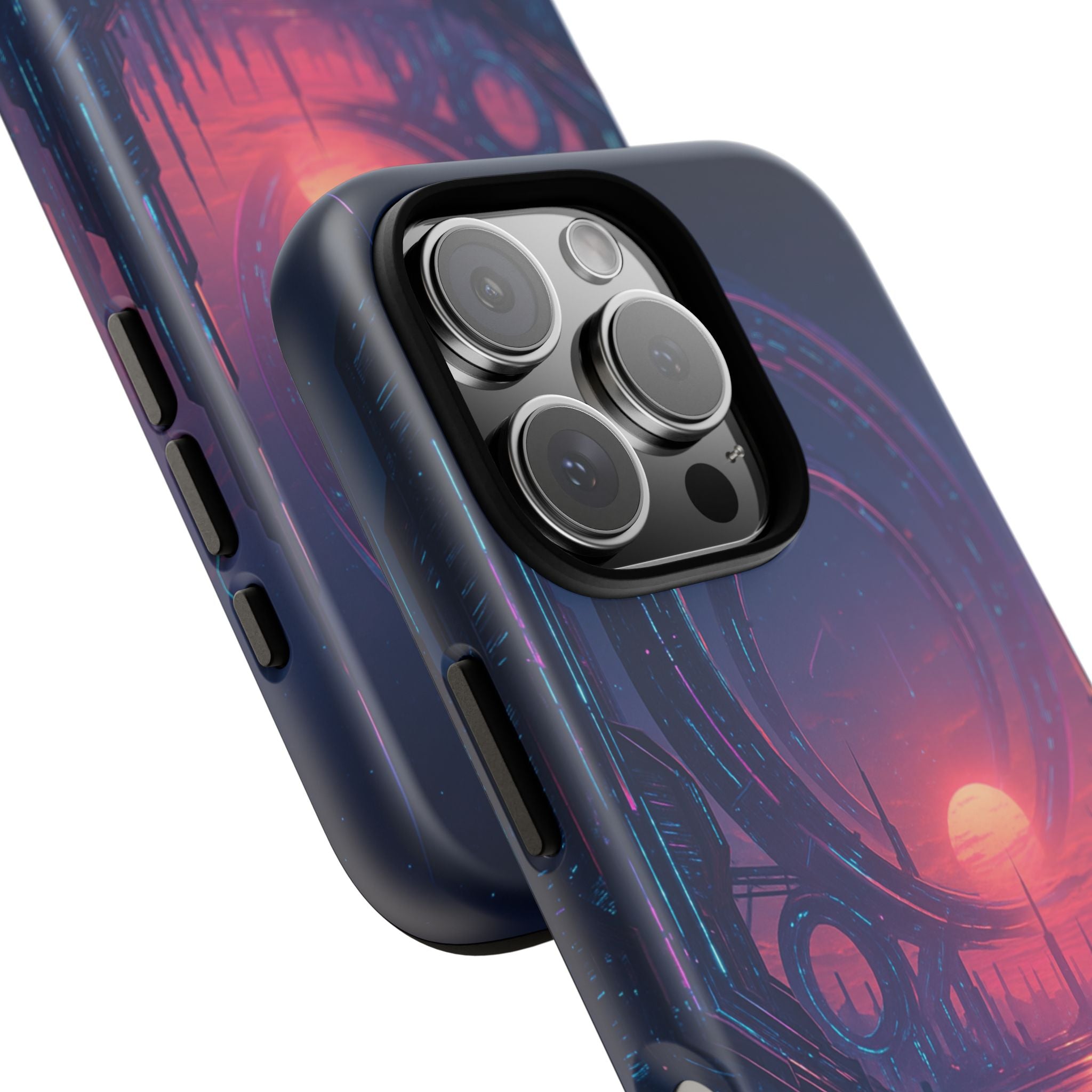 CyberEscape Phone Case – Futuristic Grid Design for iPhone, Samsung & Google Pixel | Shockproof, MagSafe & Ultra-Sleek Protection Printify