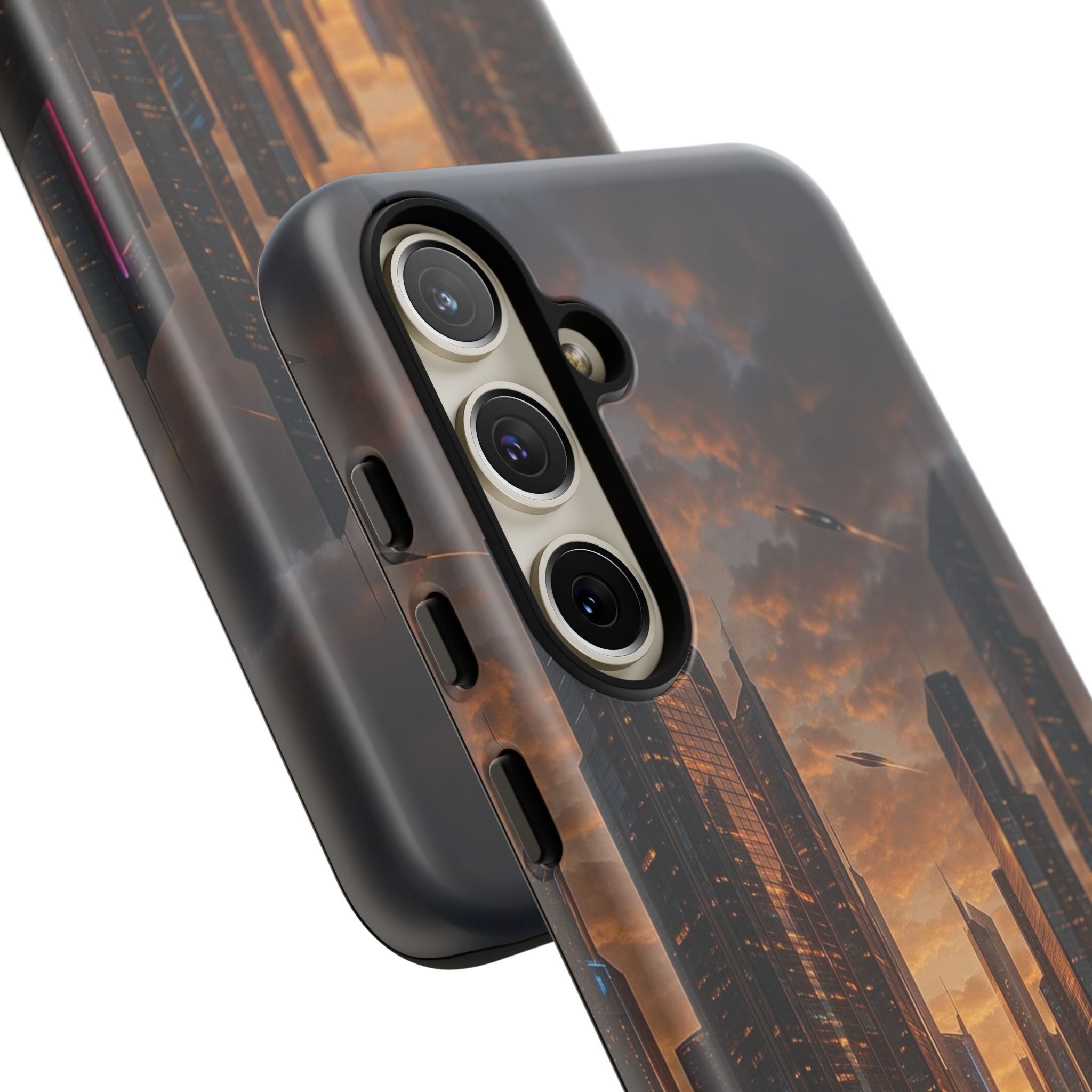 Cybercity Phone Case – Futuristic Neon Design for iPhone, Samsung & Google Pixel | Shockproof, MagSafe & Sleek Matte Finish Printify