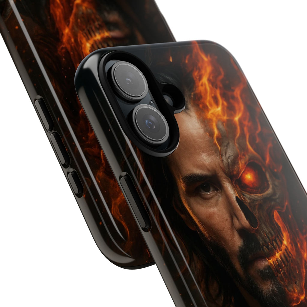 Ghost Rider Phone Case – Fiery Skull Design for iPhone, Samsung & Google Pixel | Shockproof, MagSafe & Ultra Grip Protection Printify