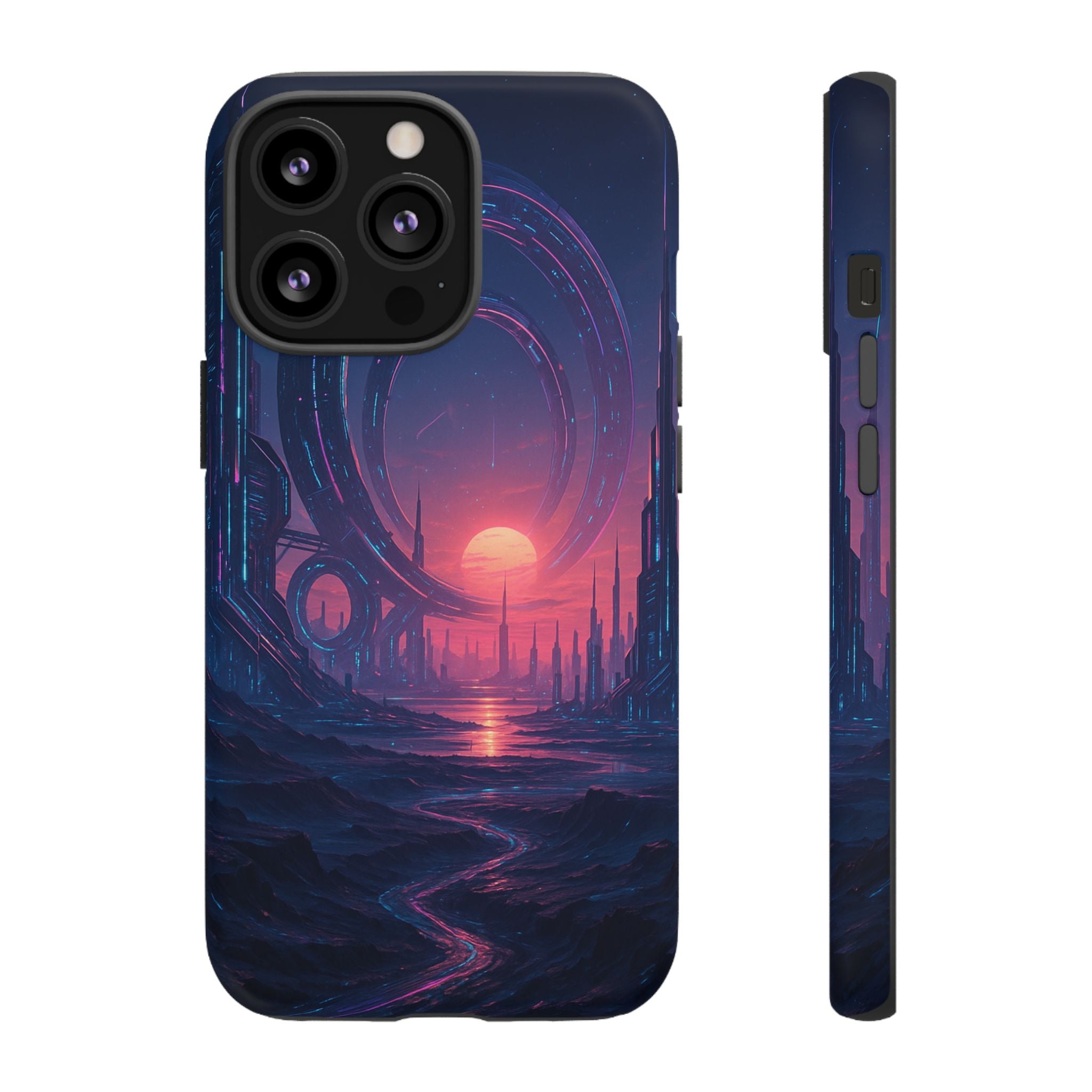 CyberEscape Phone Case – Futuristic Grid Design for iPhone, Samsung & Google Pixel | Shockproof, MagSafe & Ultra-Sleek Protection Printify