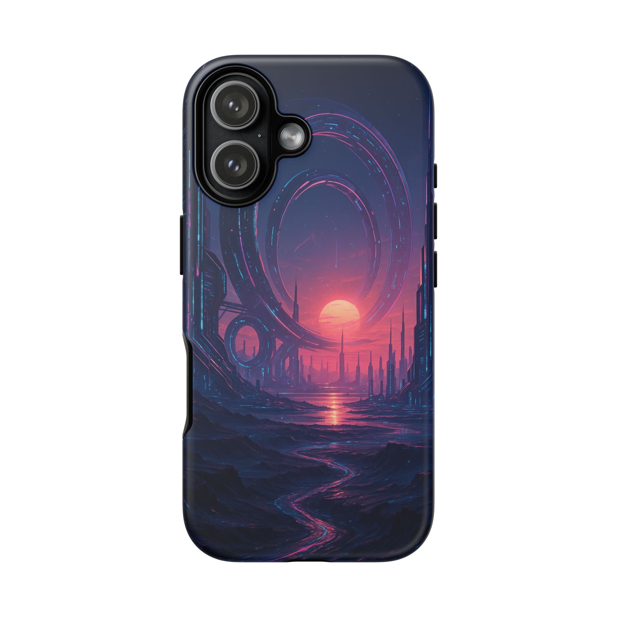 CyberEscape Phone Case – Futuristic Grid Design for iPhone, Samsung & Google Pixel | Shockproof, MagSafe & Ultra-Sleek Protection Printify