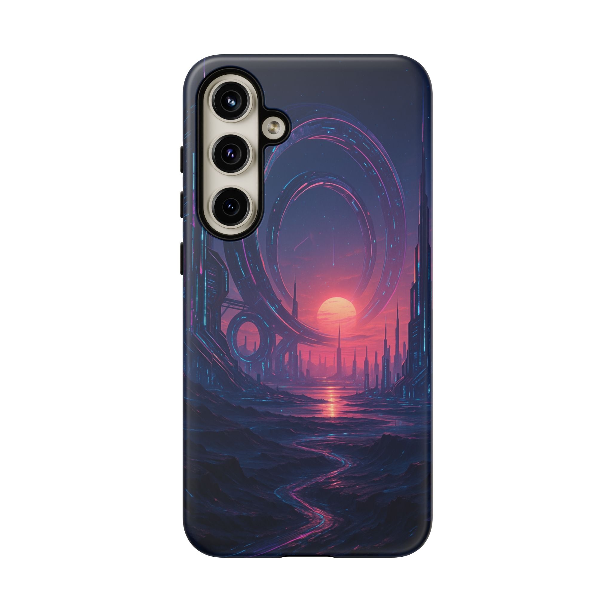 CyberEscape Phone Case – Futuristic Grid Design for iPhone, Samsung & Google Pixel | Shockproof, MagSafe & Ultra-Sleek Protection Printify