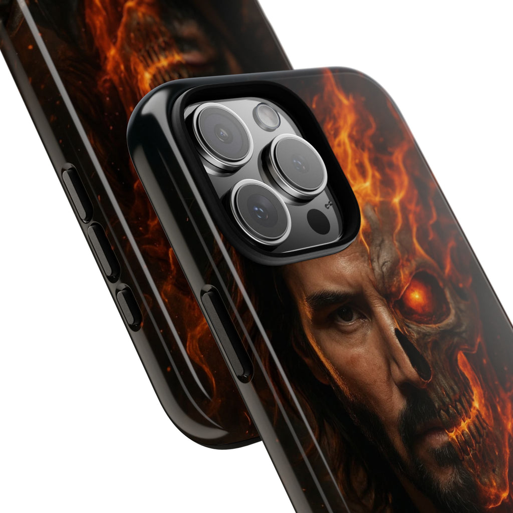 Ghost Rider Phone Case – Fiery Skull Design for iPhone, Samsung & Google Pixel | Shockproof, MagSafe & Ultra Grip Protection Printify