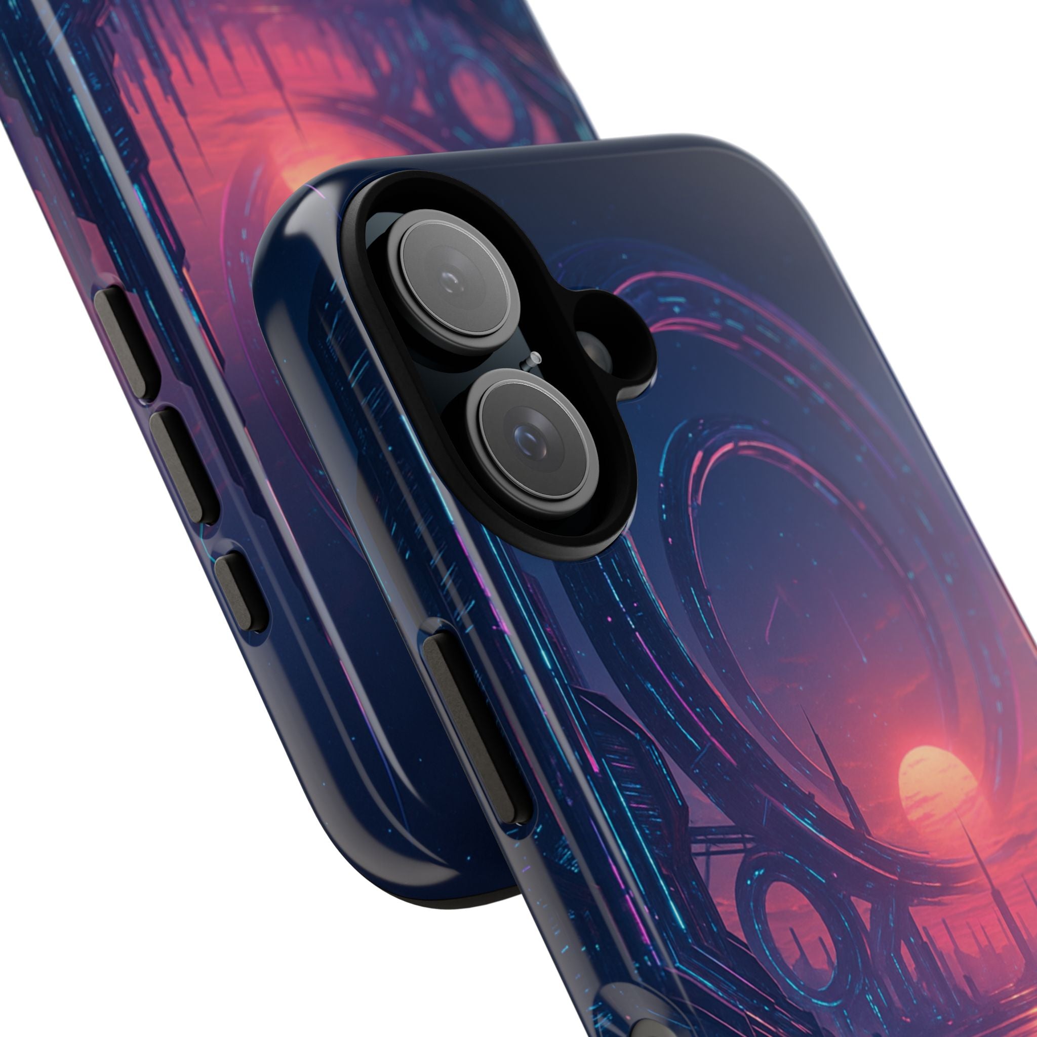 CyberEscape Phone Case – Futuristic Grid Design for iPhone, Samsung & Google Pixel | Shockproof, MagSafe & Ultra-Sleek Protection Printify