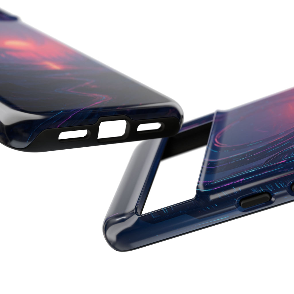 CyberEscape Phone Case – Futuristic Grid Design for iPhone, Samsung & Google Pixel | Shockproof, MagSafe & Ultra-Sleek Protection Printify