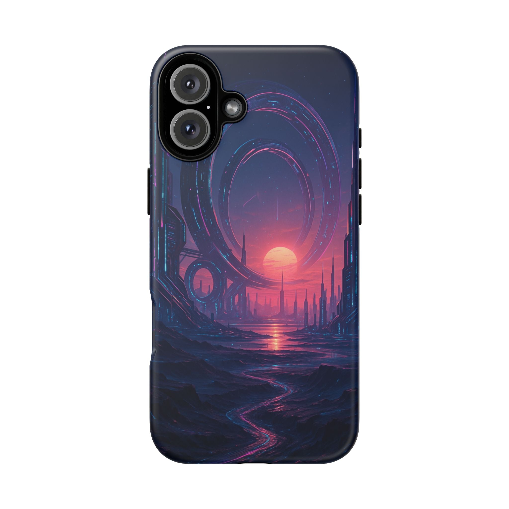 CyberEscape Phone Case – Futuristic Grid Design for iPhone, Samsung & Google Pixel | Shockproof, MagSafe & Ultra-Sleek Protection Printify