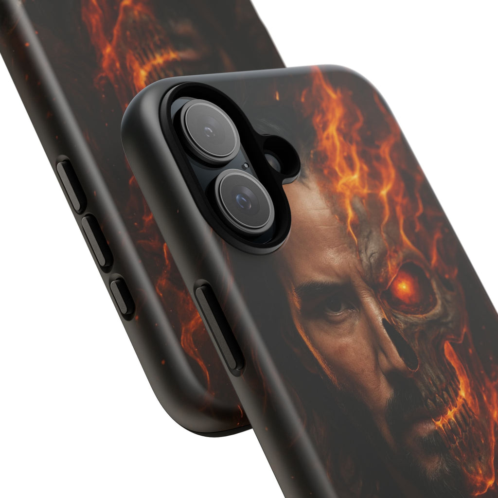Ghost Rider Phone Case – Fiery Skull Design for iPhone, Samsung & Google Pixel | Shockproof, MagSafe & Ultra Grip Protection Printify