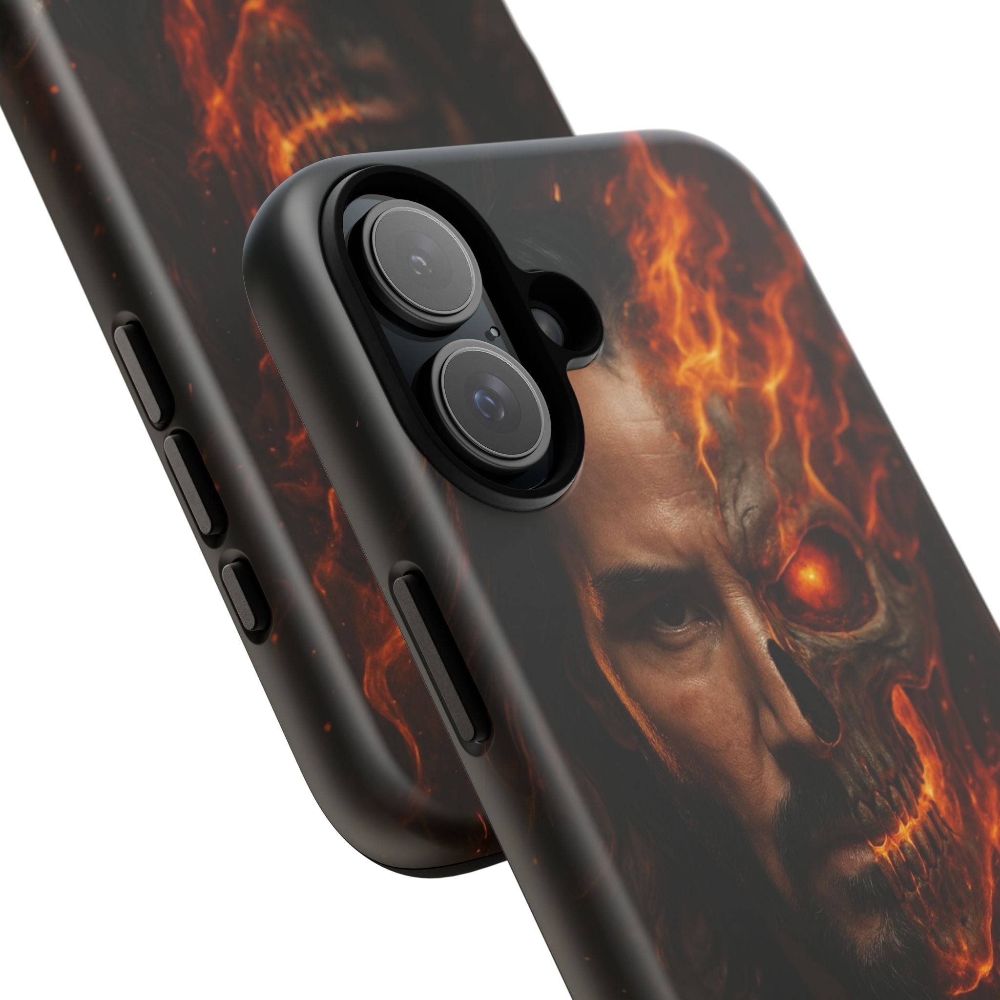 Ghost Rider Phone Case – Fiery Skull Design for iPhone, Samsung & Google Pixel | Shockproof, MagSafe & Ultra Grip Protection Printify