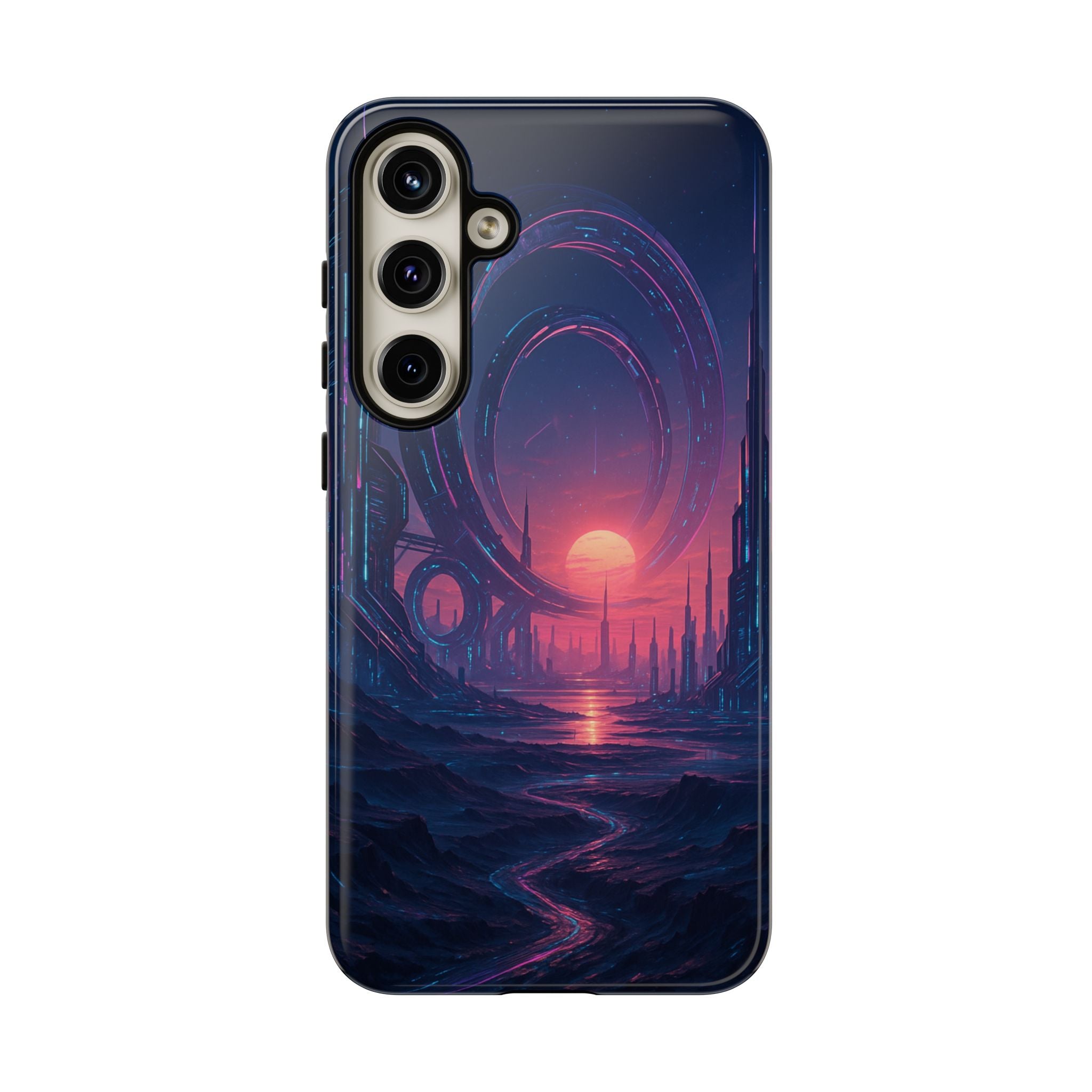 CyberEscape Phone Case – Futuristic Grid Design for iPhone, Samsung & Google Pixel | Shockproof, MagSafe & Ultra-Sleek Protection Printify