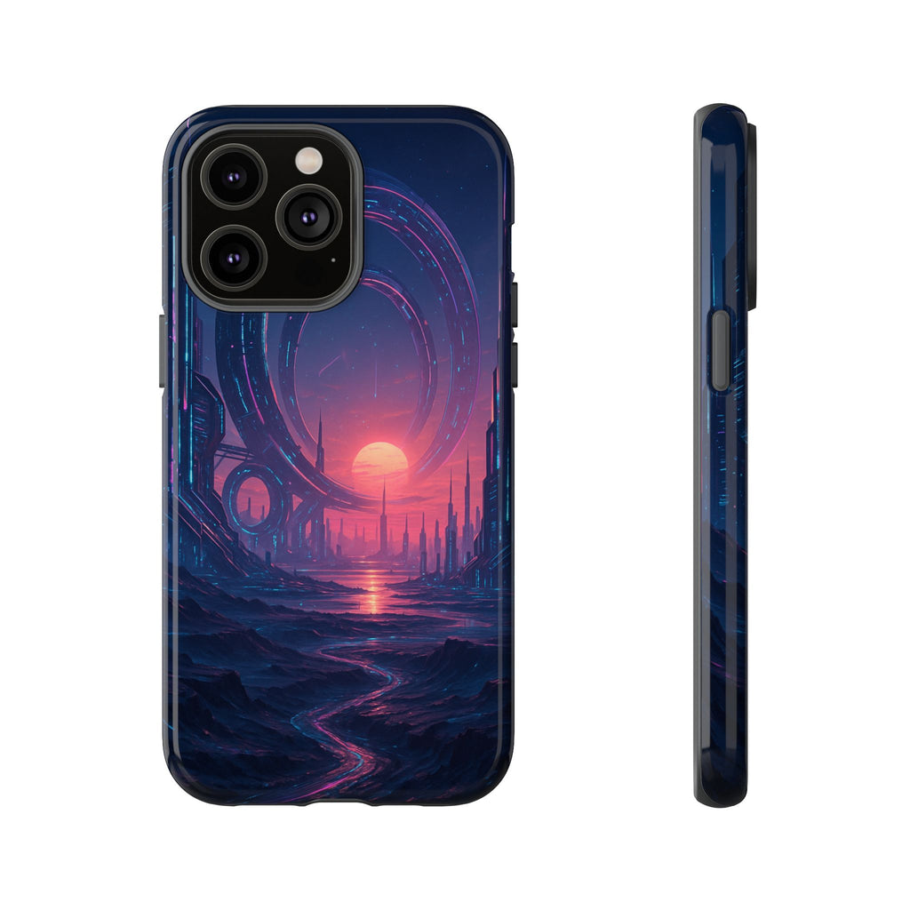 CyberEscape Phone Case – Futuristic Grid Design for iPhone, Samsung & Google Pixel | Shockproof, MagSafe & Ultra-Sleek Protection Printify