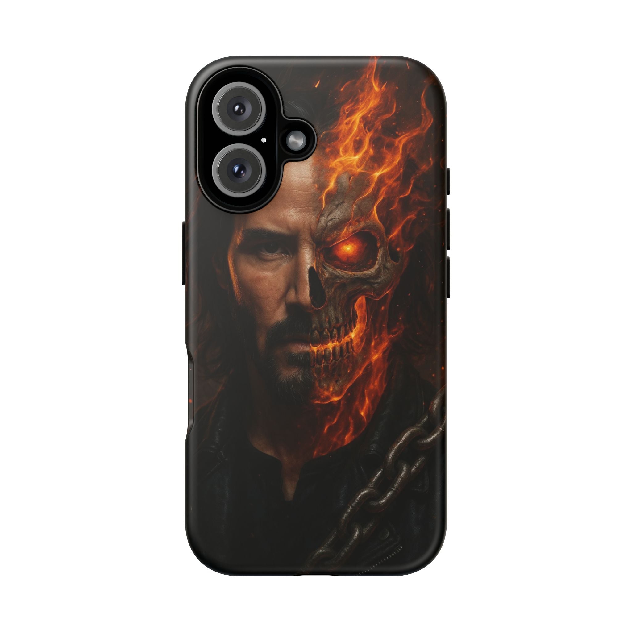Ghost Rider Phone Case – Fiery Skull Design for iPhone, Samsung & Google Pixel | Shockproof, MagSafe & Ultra Grip Protection Printify