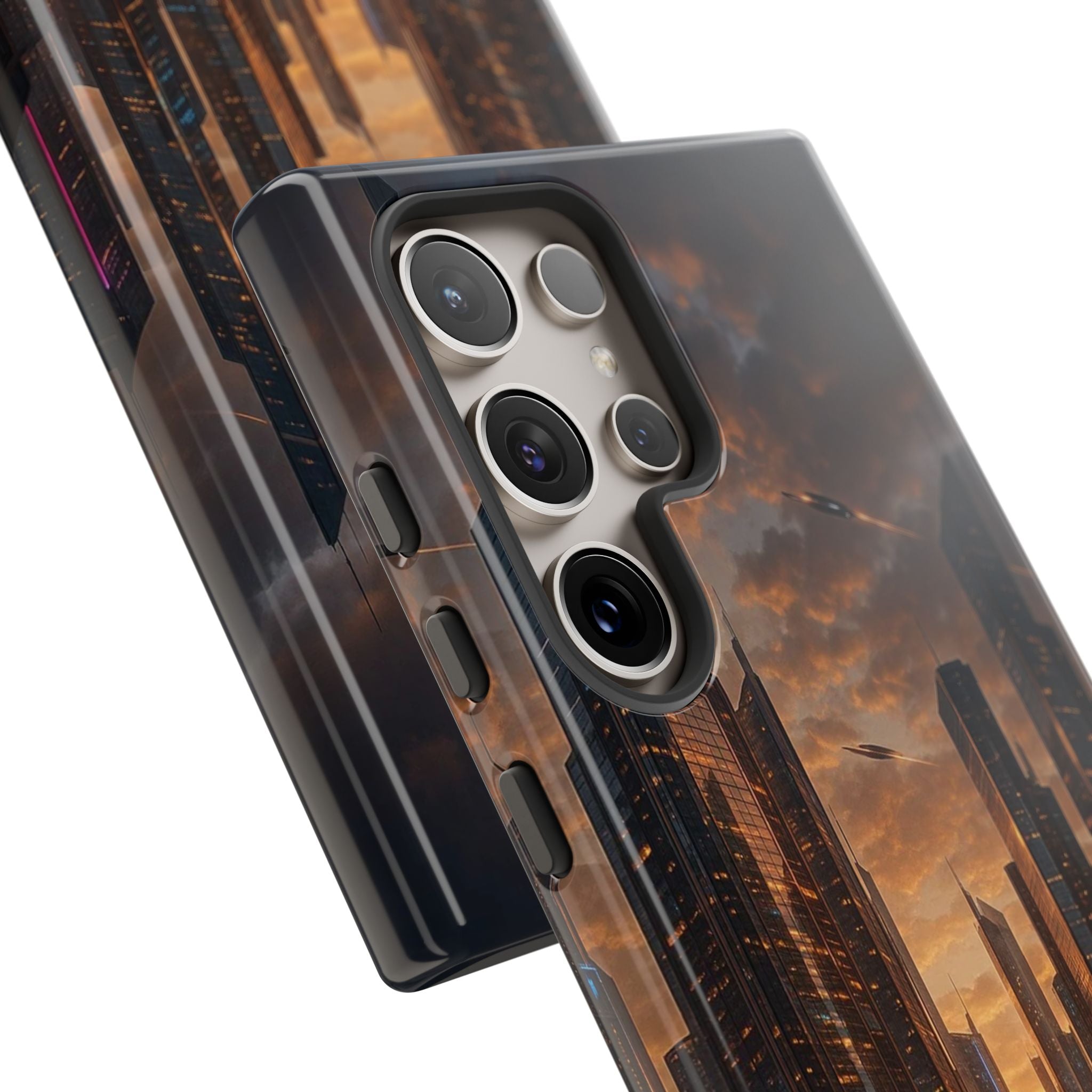 Cybercity Phone Case – Futuristic Neon Design for iPhone, Samsung & Google Pixel | Shockproof, MagSafe & Sleek Matte Finish Printify