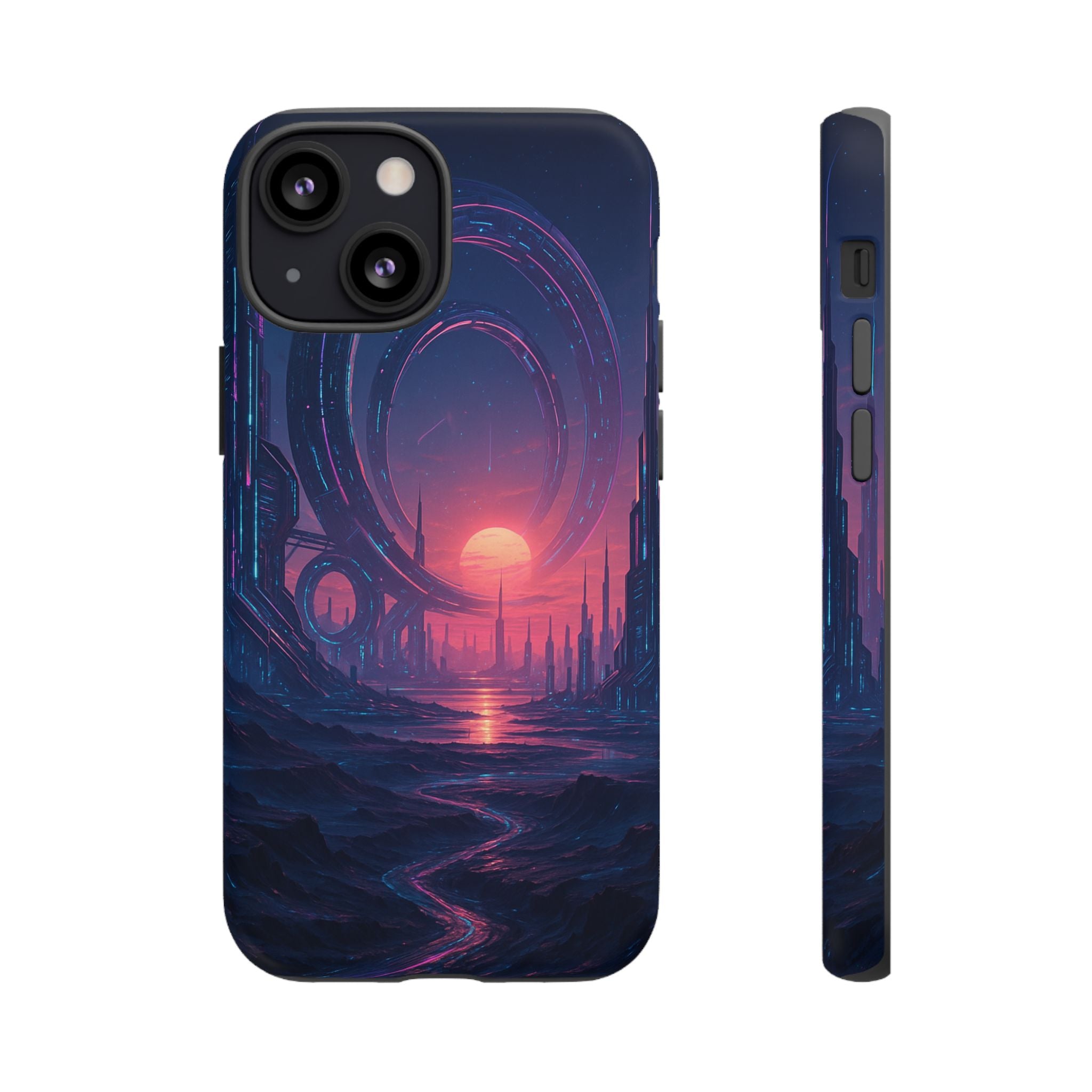 CyberEscape Phone Case – Futuristic Grid Design for iPhone, Samsung & Google Pixel | Shockproof, MagSafe & Ultra-Sleek Protection Printify