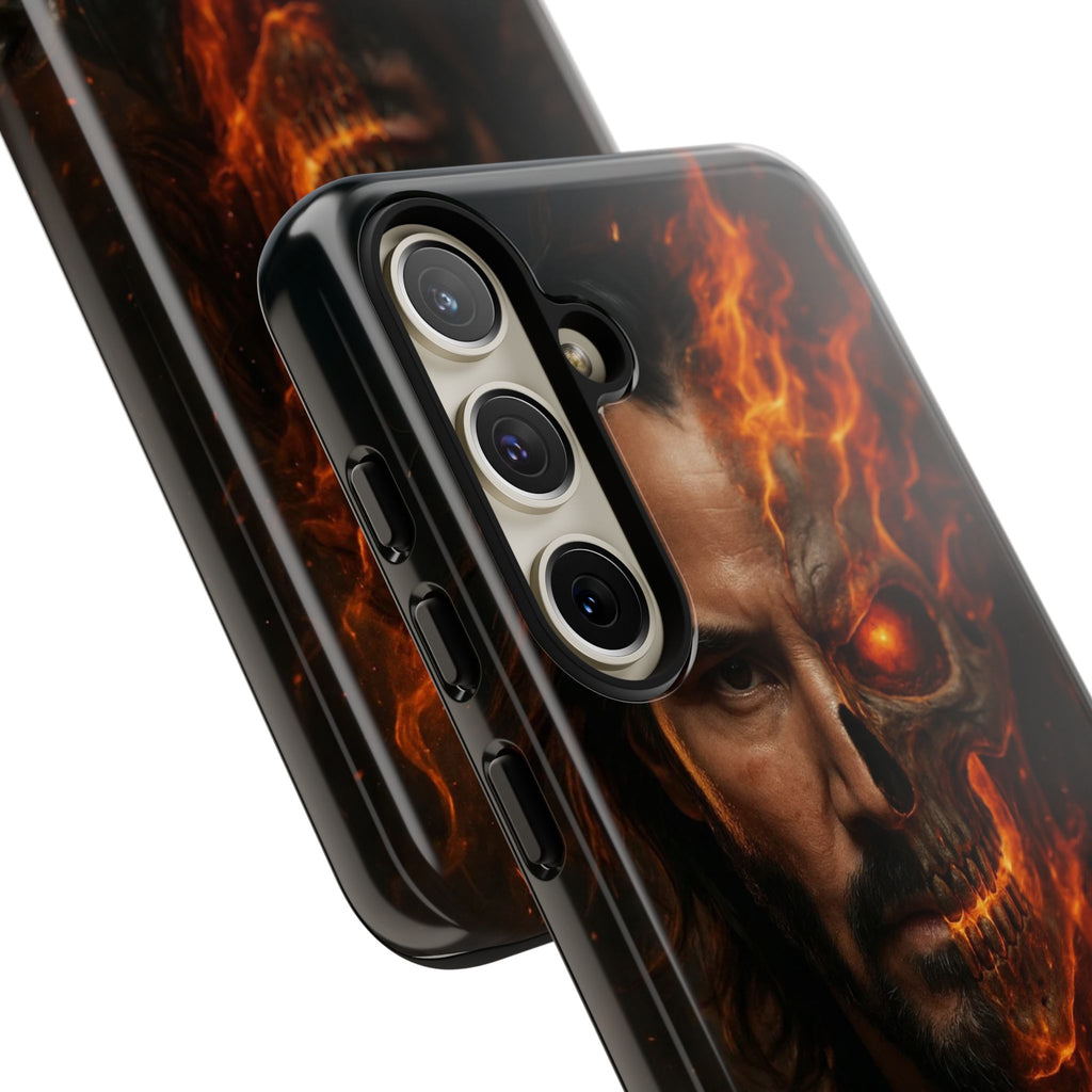 Ghost Rider Phone Case – Fiery Skull Design for iPhone, Samsung & Google Pixel | Shockproof, MagSafe & Ultra Grip Protection Printify
