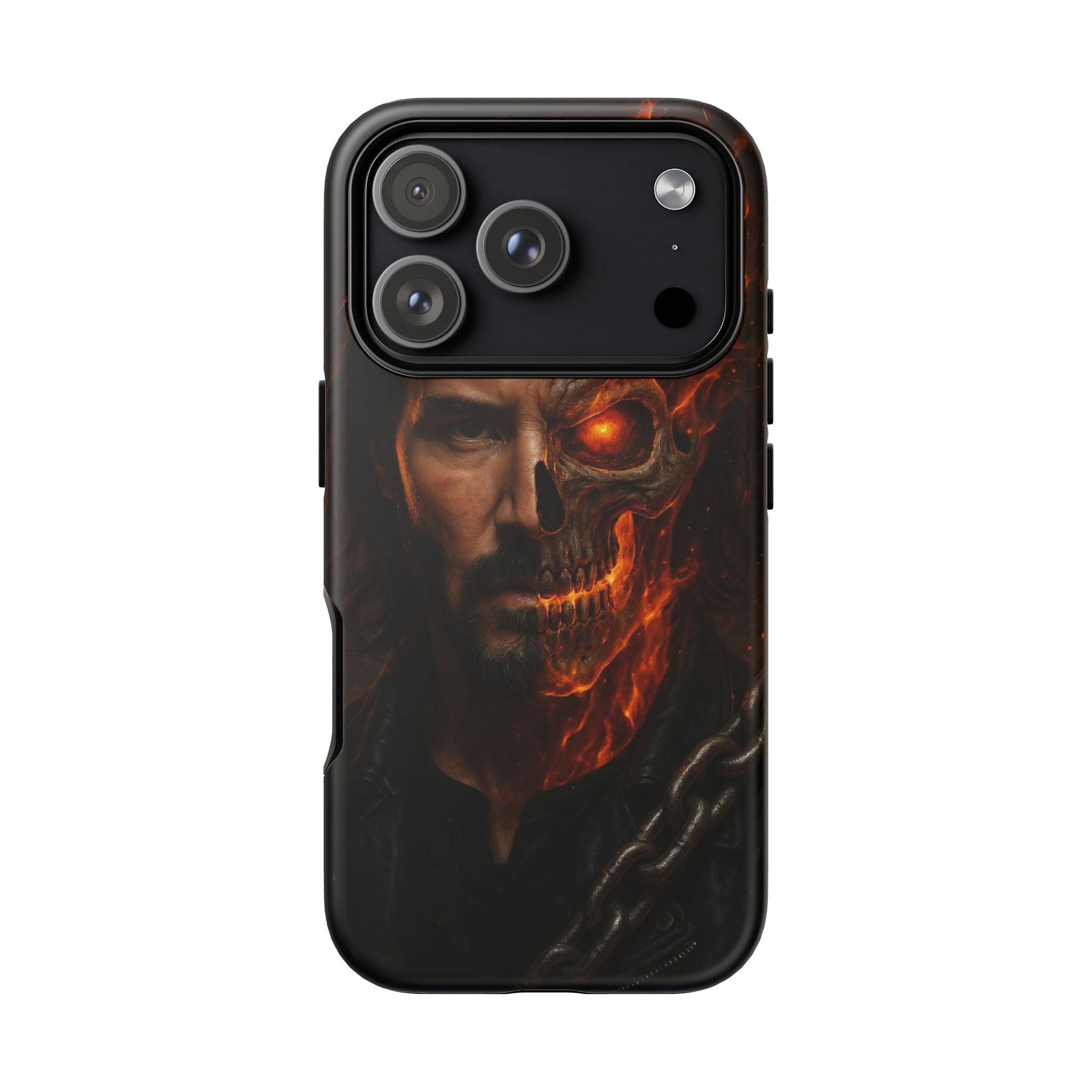 Ghost Rider Phone Case – Fiery Skull Design for iPhone, Samsung & Google Pixel | Shockproof, MagSafe & Ultra Grip Protection Printify