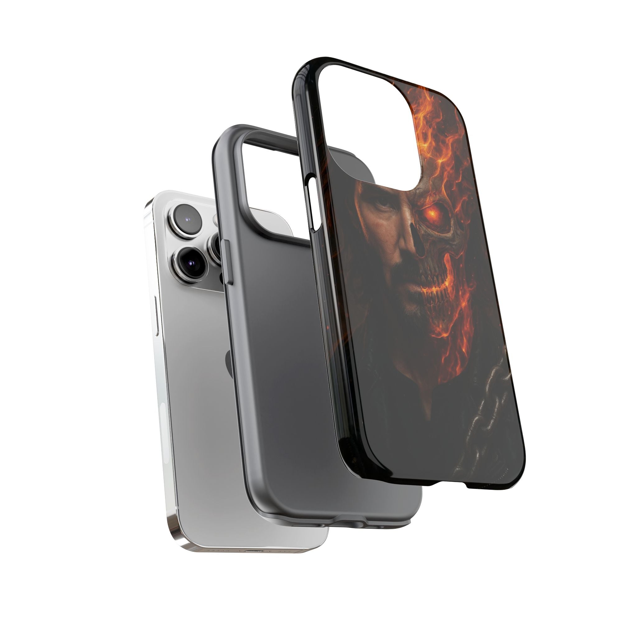 Ghost Rider Phone Case – Fiery Skull Design for iPhone, Samsung & Google Pixel | Shockproof, MagSafe & Ultra Grip Protection Printify