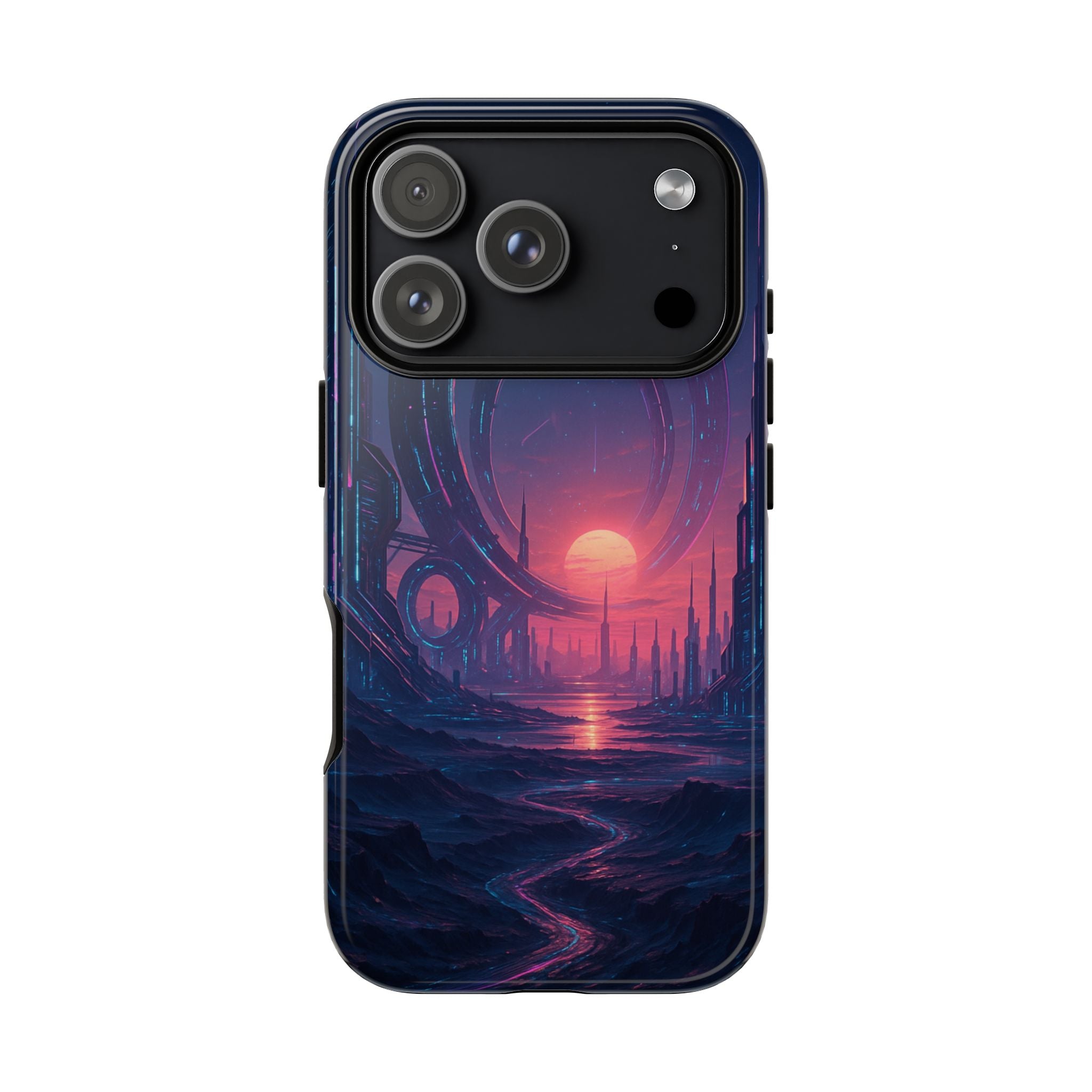 CyberEscape Phone Case – Futuristic Grid Design for iPhone, Samsung & Google Pixel | Shockproof, MagSafe & Ultra-Sleek Protection Printify