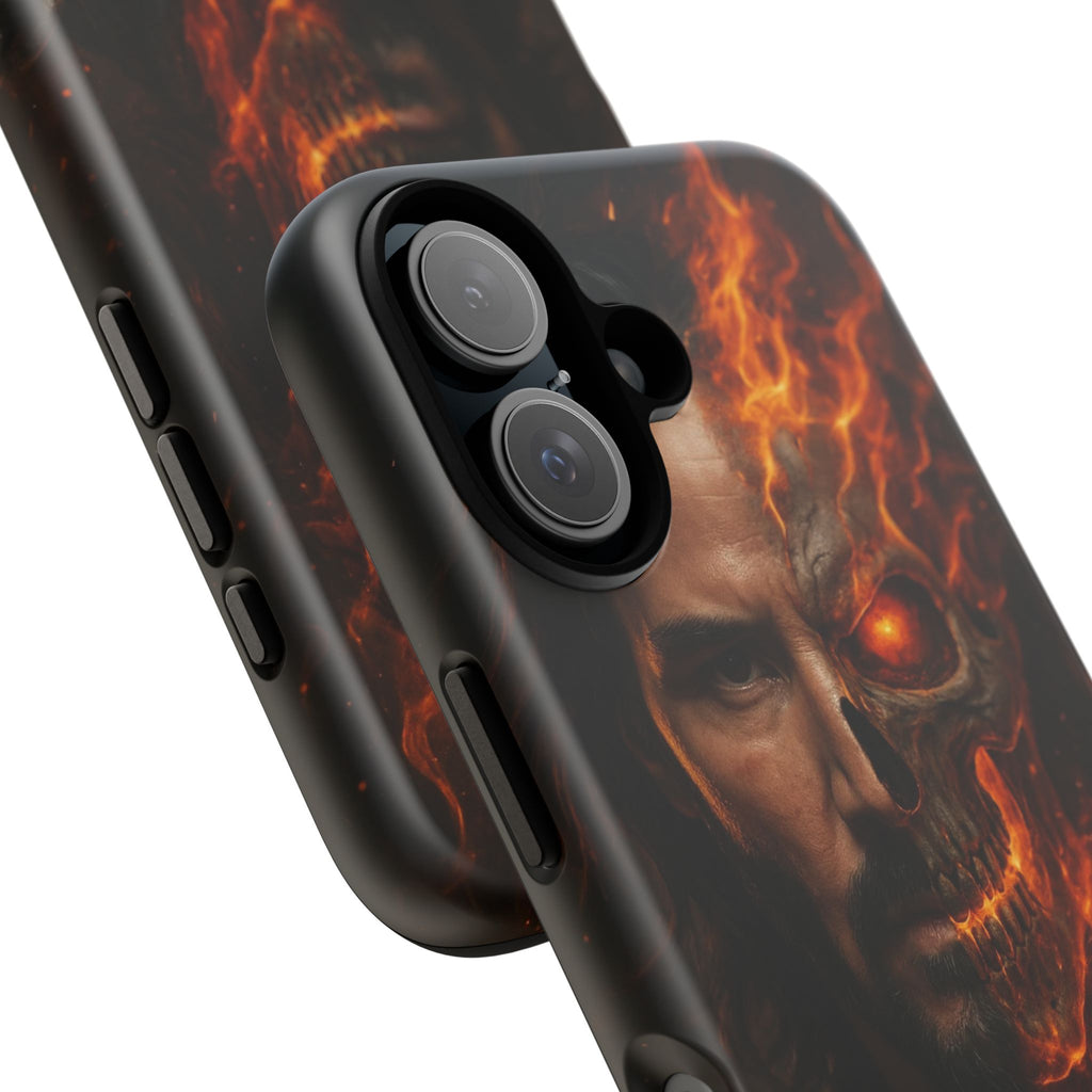 Ghost Rider Phone Case – Fiery Skull Design for iPhone, Samsung & Google Pixel | Shockproof, MagSafe & Ultra Grip Protection Printify