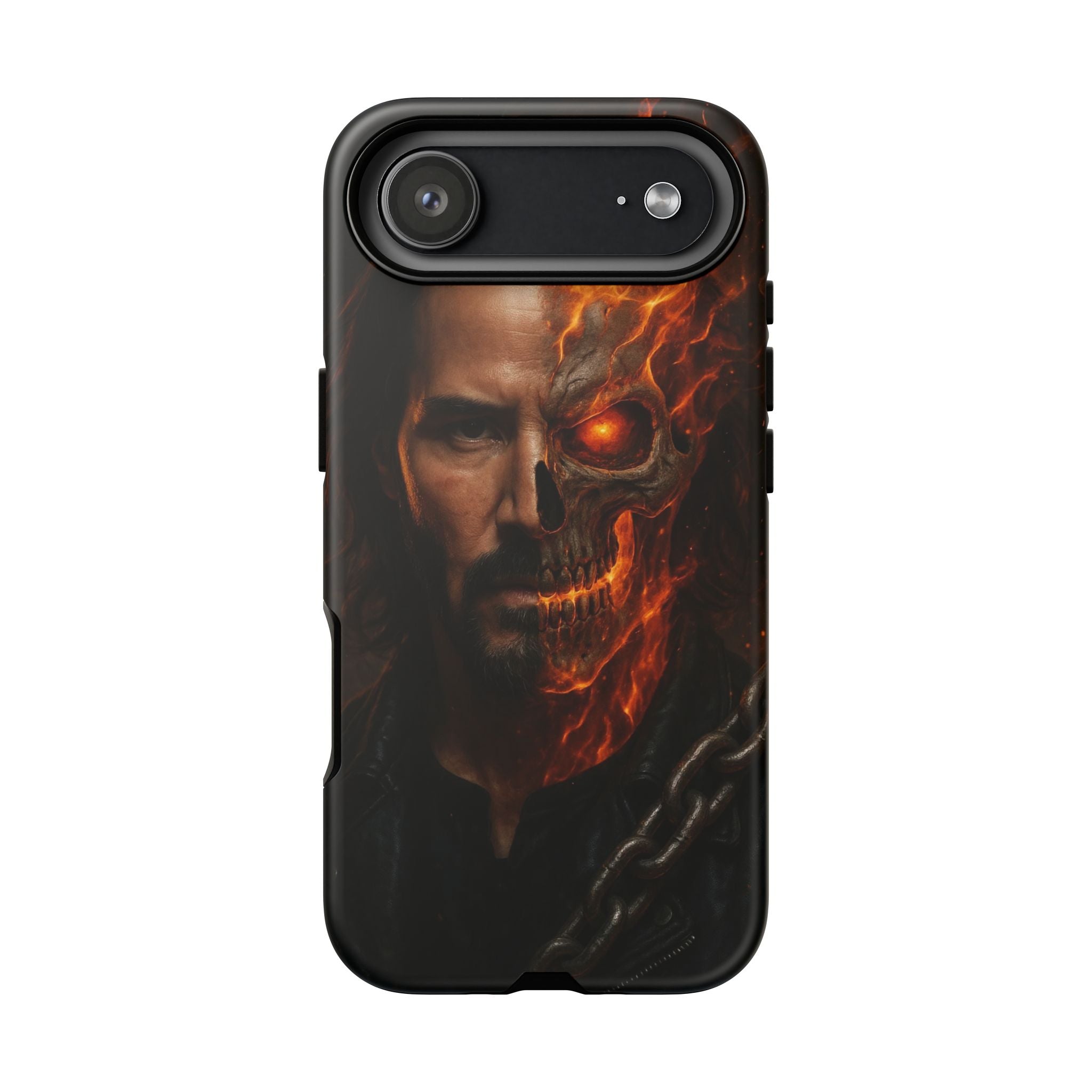 Ghost Rider Phone Case – Fiery Skull Design for iPhone, Samsung & Google Pixel | Shockproof, MagSafe & Ultra Grip Protection Printify
