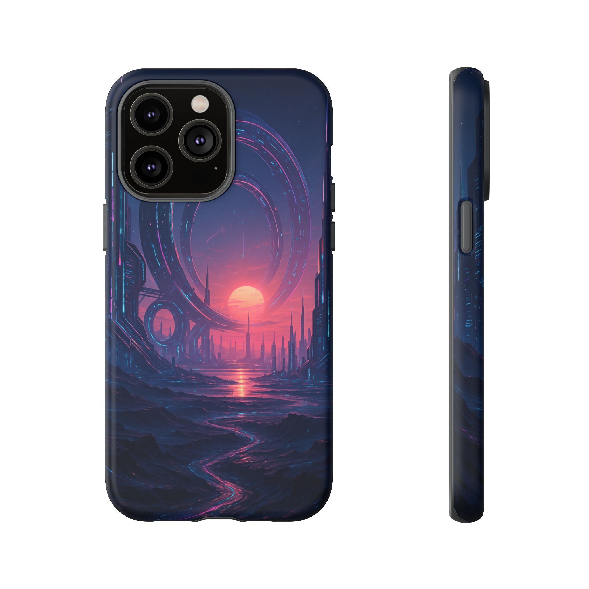 CyberEscape Phone Case – Futuristic Grid Design for iPhone, Samsung & Google Pixel | Shockproof, MagSafe & Ultra-Sleek Protection Printify