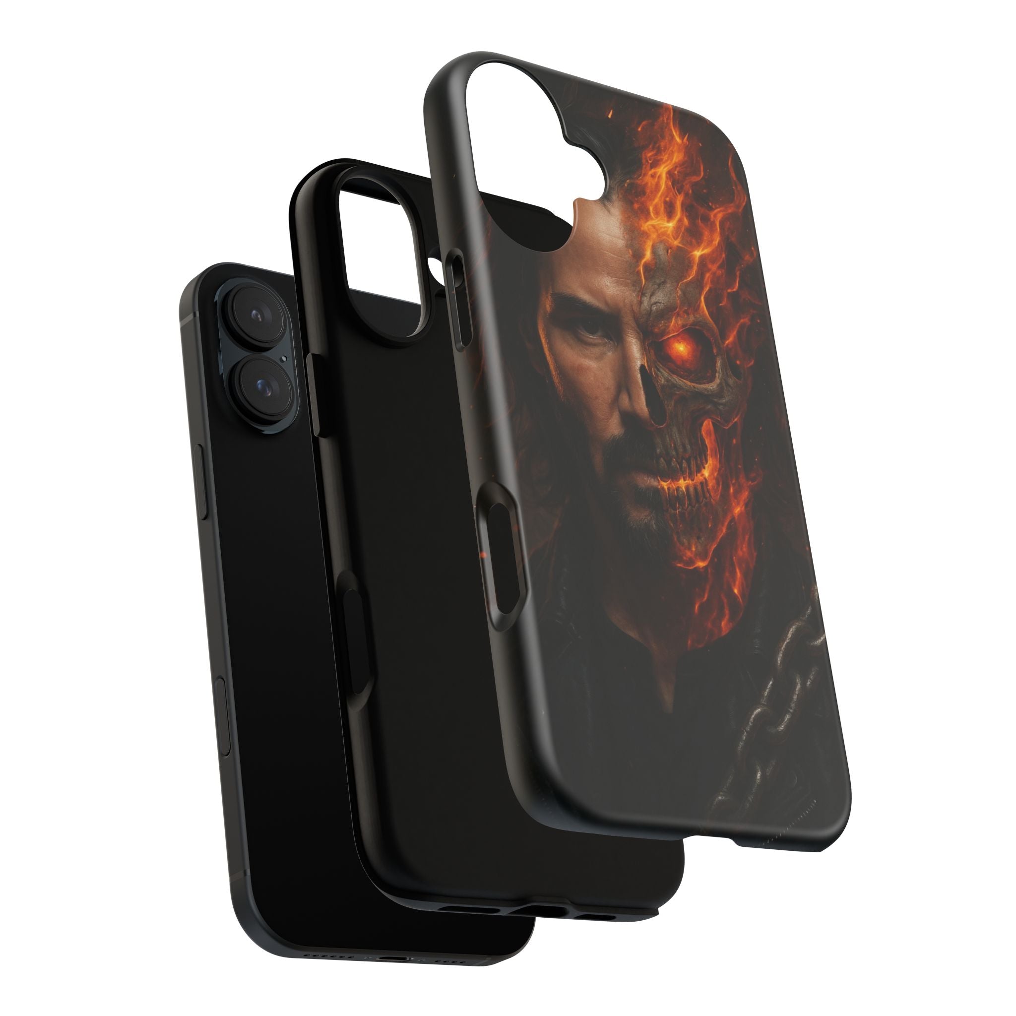Ghost Rider Phone Case – Fiery Skull Design for iPhone, Samsung & Google Pixel | Shockproof, MagSafe & Ultra Grip Protection Printify
