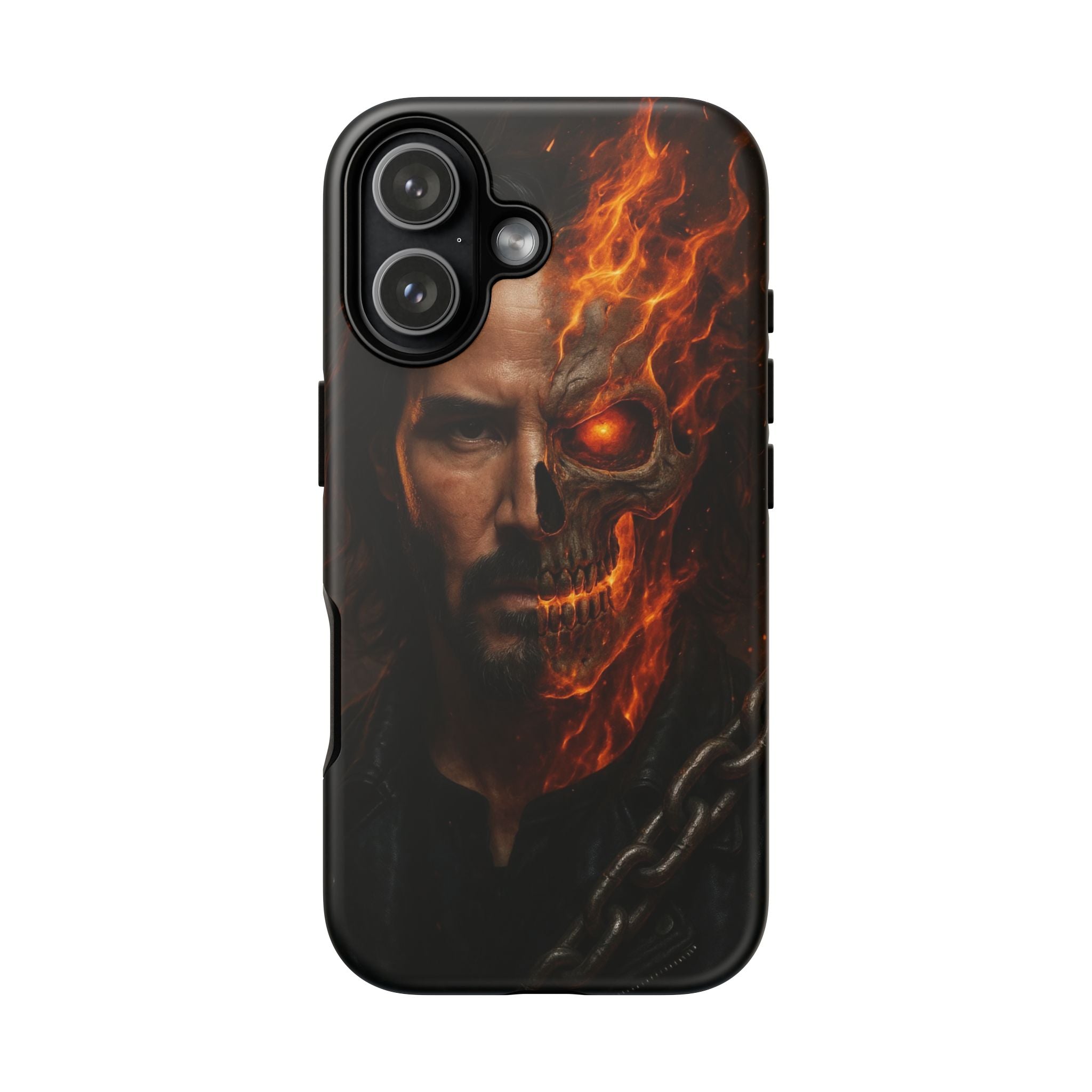 Ghost Rider Phone Case – Fiery Skull Design for iPhone, Samsung & Google Pixel | Shockproof, MagSafe & Ultra Grip Protection Printify