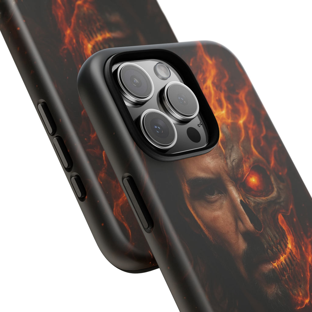 Ghost Rider Phone Case – Fiery Skull Design for iPhone, Samsung & Google Pixel | Shockproof, MagSafe & Ultra Grip Protection Printify
