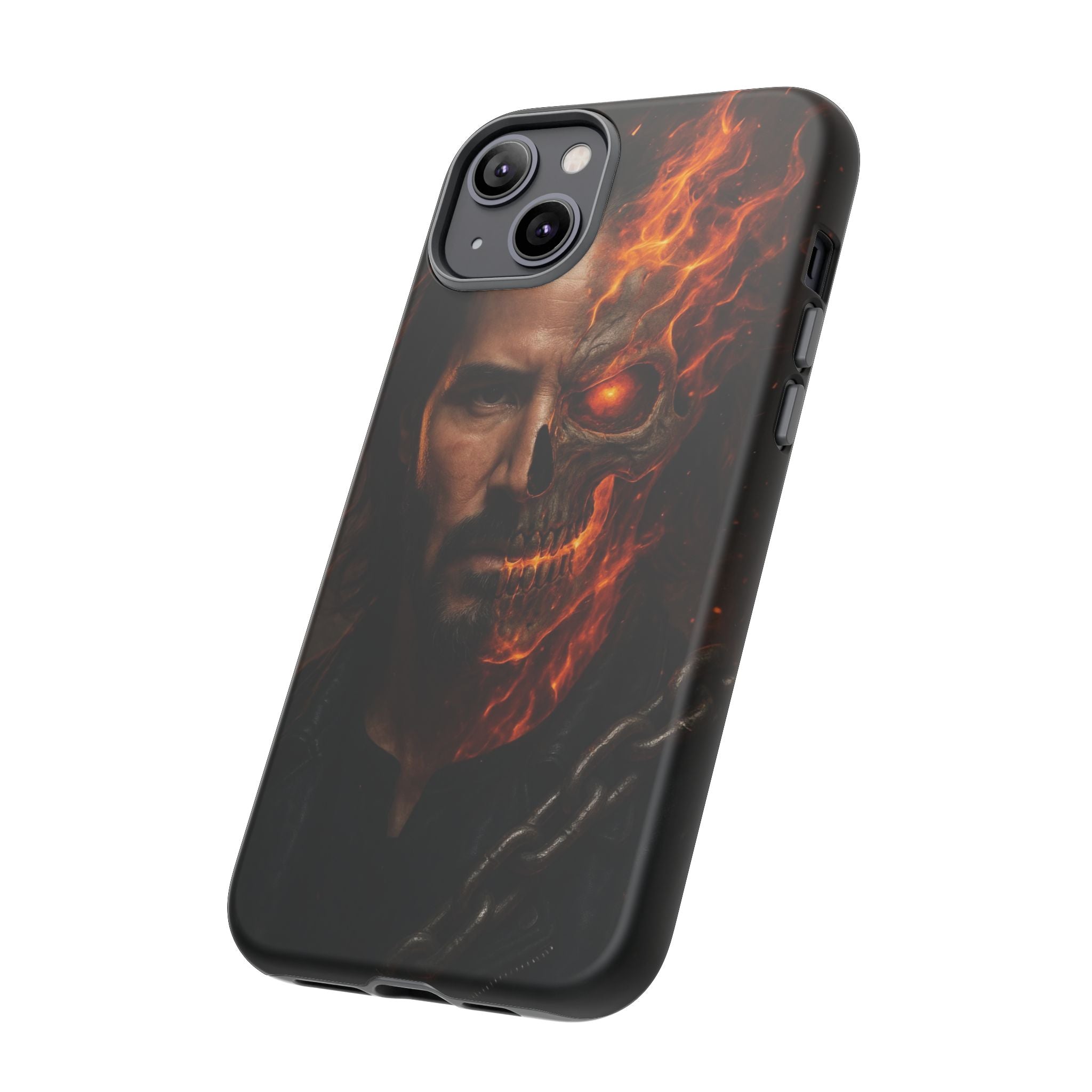 Ghost Rider Phone Case – Fiery Skull Design for iPhone, Samsung & Google Pixel | Shockproof, MagSafe & Ultra Grip Protection Printify