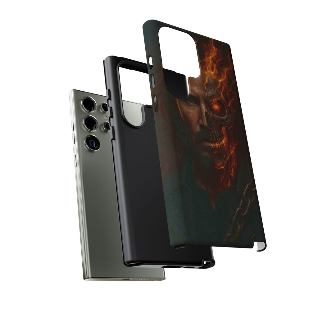 Ghost Rider Phone Case – Fiery Skull Design for iPhone, Samsung & Google Pixel | Shockproof, MagSafe & Ultra Grip Protection Printify