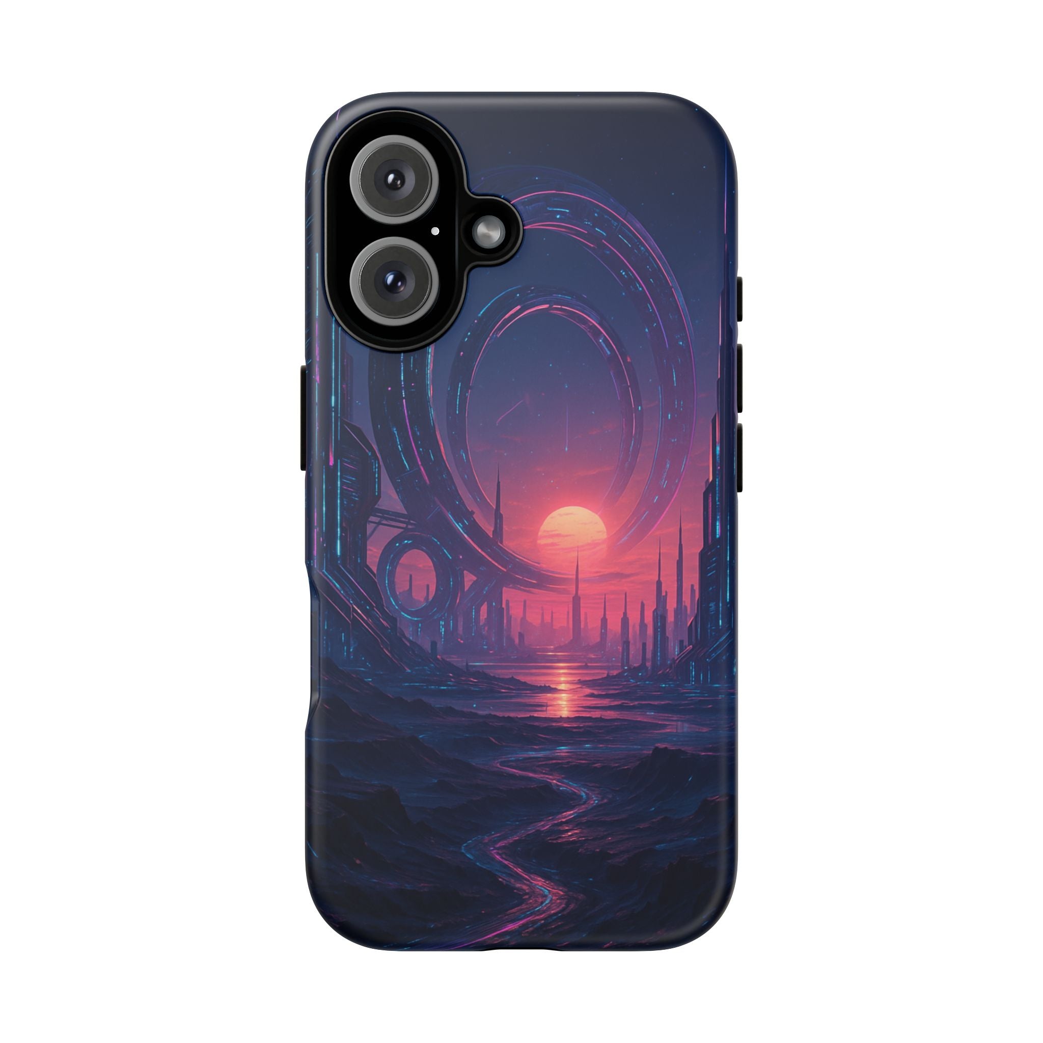 CyberEscape Phone Case – Futuristic Grid Design for iPhone, Samsung & Google Pixel | Shockproof, MagSafe & Ultra-Sleek Protection Printify