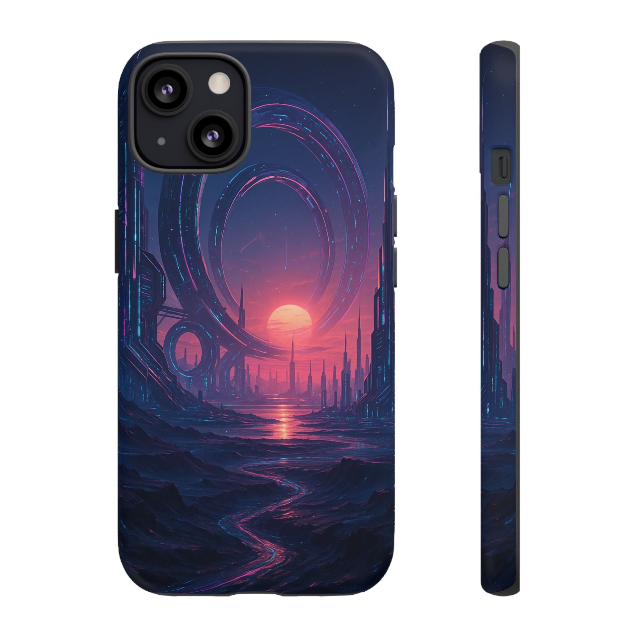 CyberEscape Phone Case – Futuristic Grid Design for iPhone, Samsung & Google Pixel | Shockproof, MagSafe & Ultra-Sleek Protection Printify