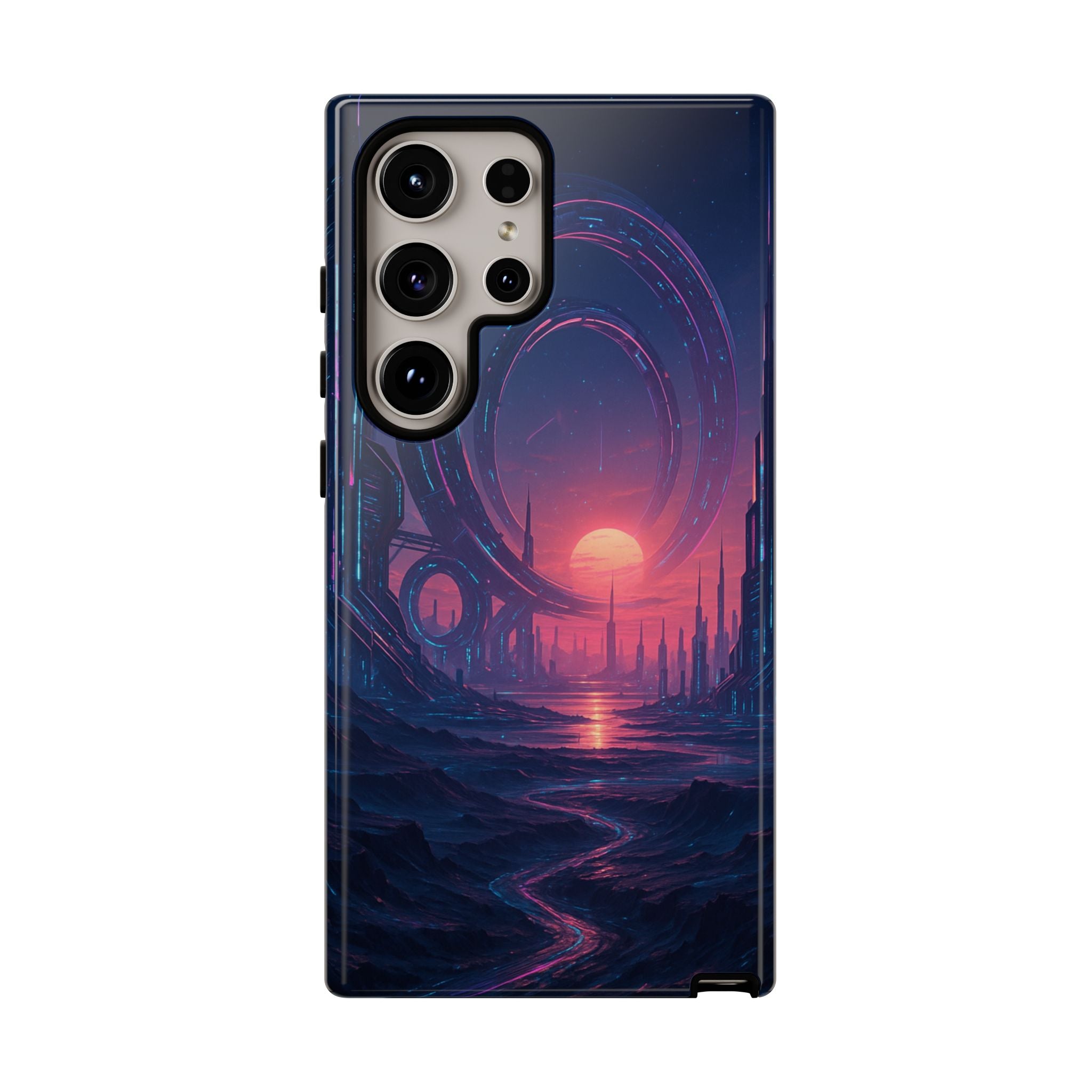 CyberEscape Phone Case – Futuristic Grid Design for iPhone, Samsung & Google Pixel | Shockproof, MagSafe & Ultra-Sleek Protection Printify