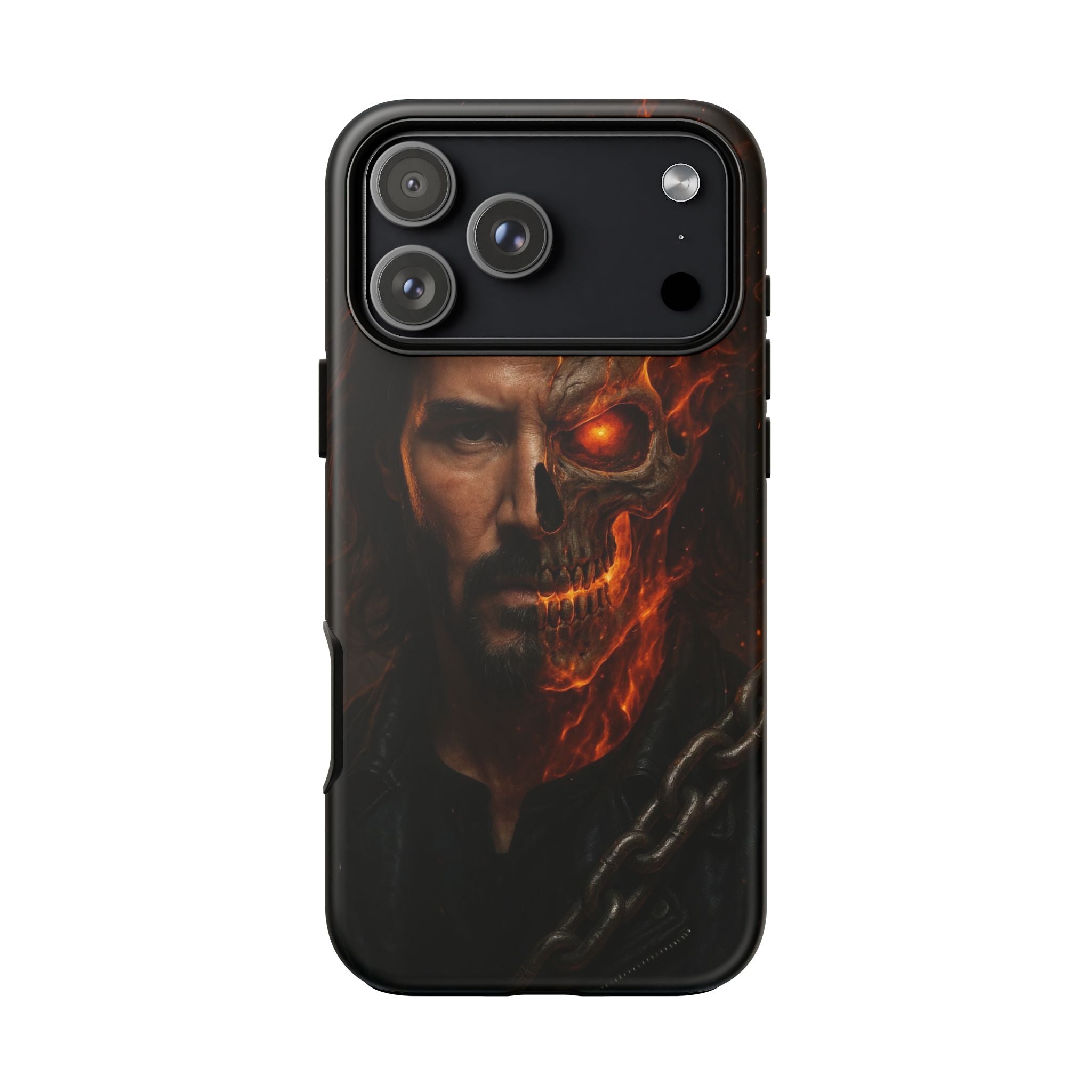 Ghost Rider Phone Case – Fiery Skull Design for iPhone, Samsung & Google Pixel | Shockproof, MagSafe & Ultra Grip Protection Printify