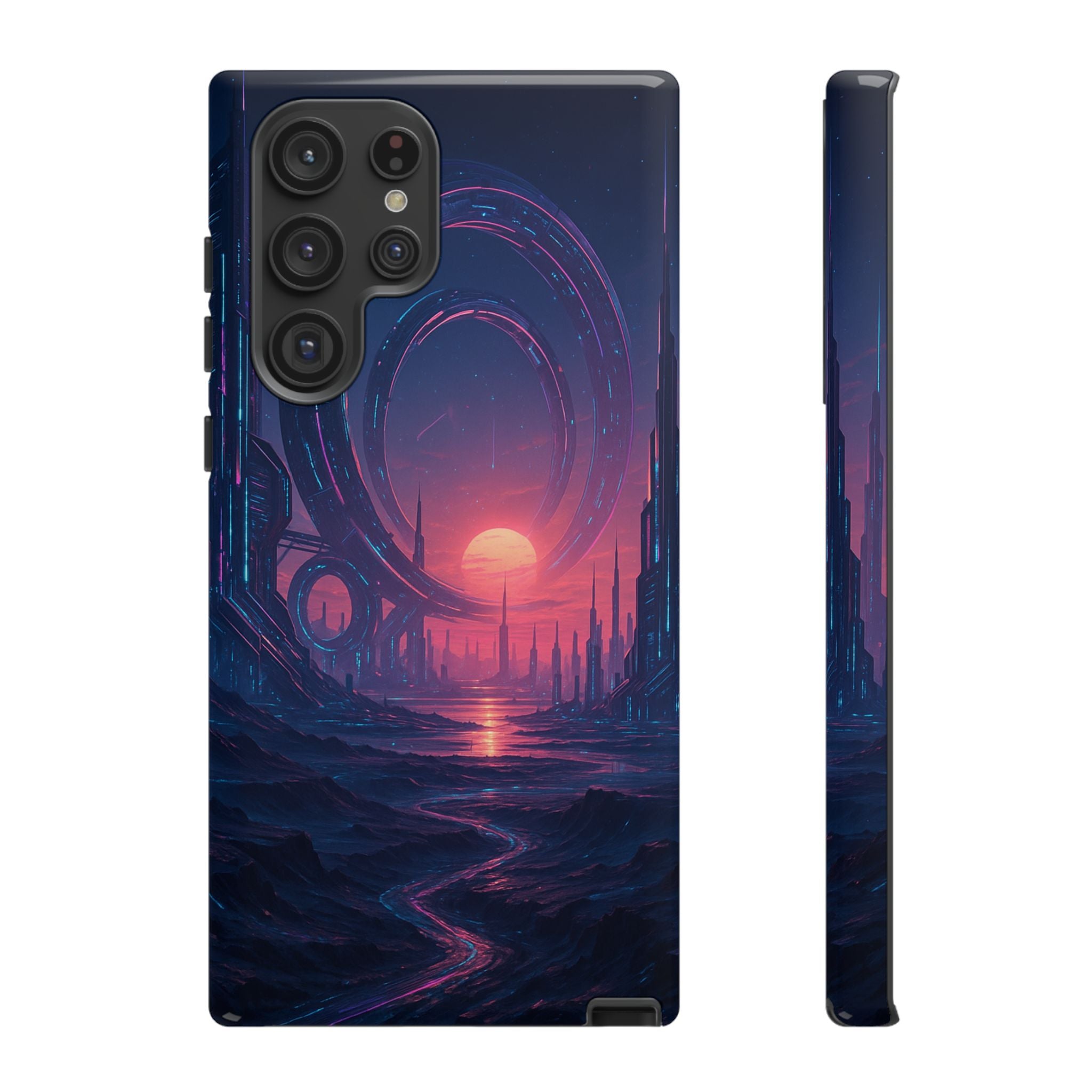 CyberEscape Phone Case – Futuristic Grid Design for iPhone, Samsung & Google Pixel | Shockproof, MagSafe & Ultra-Sleek Protection Printify