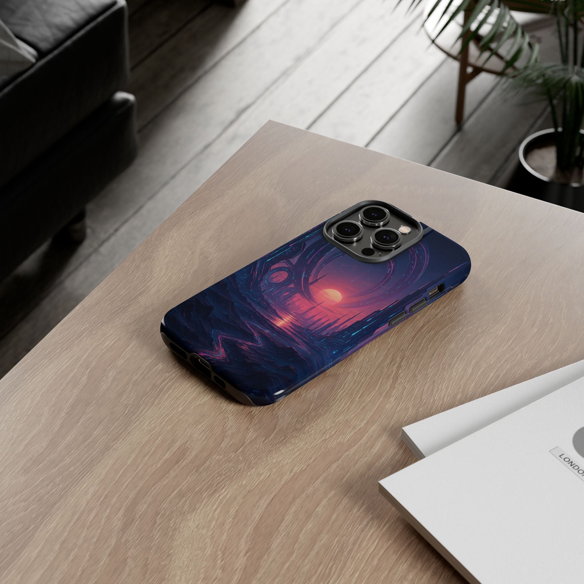 CyberEscape Phone Case – Futuristic Grid Design for iPhone, Samsung & Google Pixel | Shockproof, MagSafe & Ultra-Sleek Protection Printify