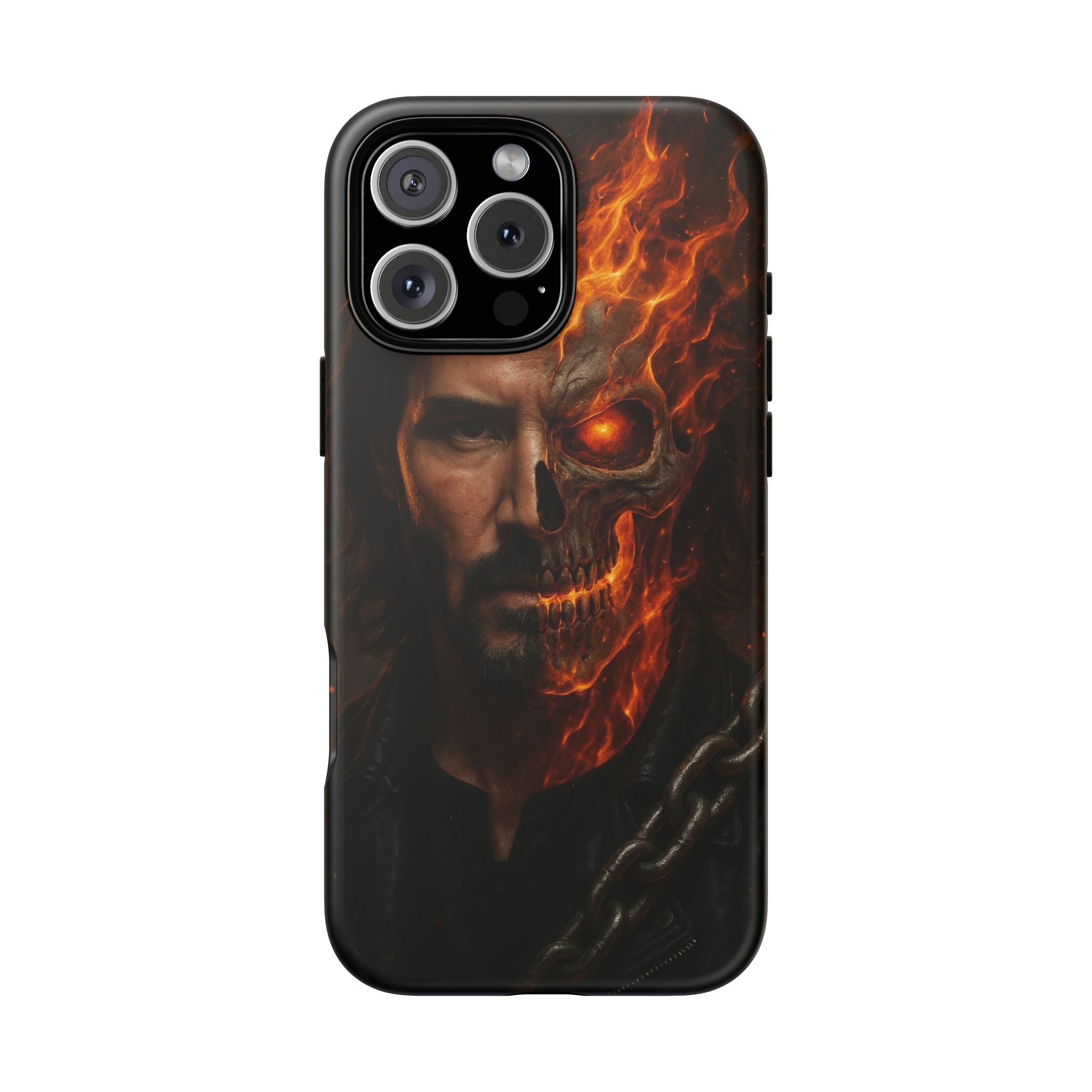 Ghost Rider Phone Case – Fiery Skull Design for iPhone, Samsung & Google Pixel | Shockproof, MagSafe & Ultra Grip Protection Printify