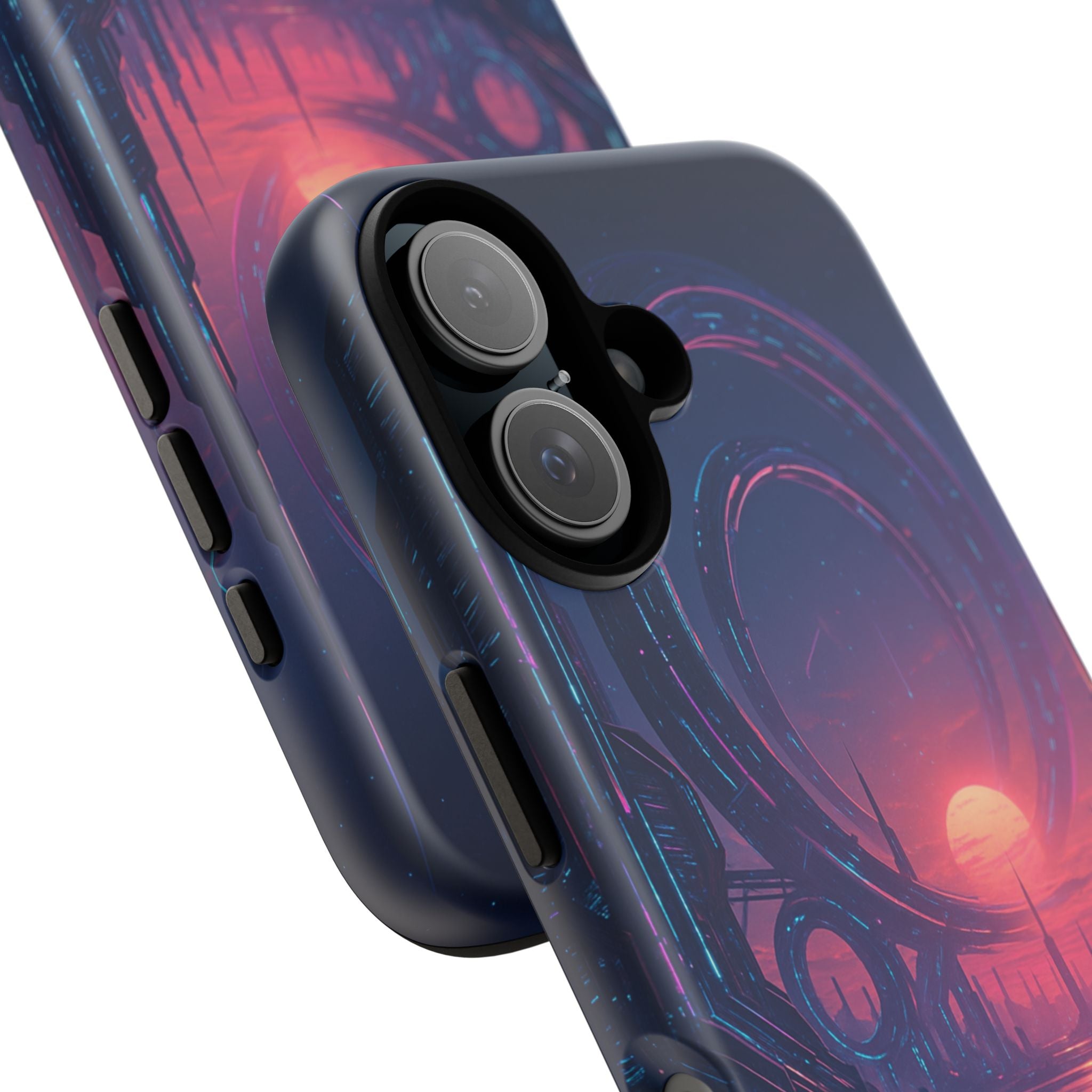 CyberEscape Phone Case – Futuristic Grid Design for iPhone, Samsung & Google Pixel | Shockproof, MagSafe & Ultra-Sleek Protection Printify