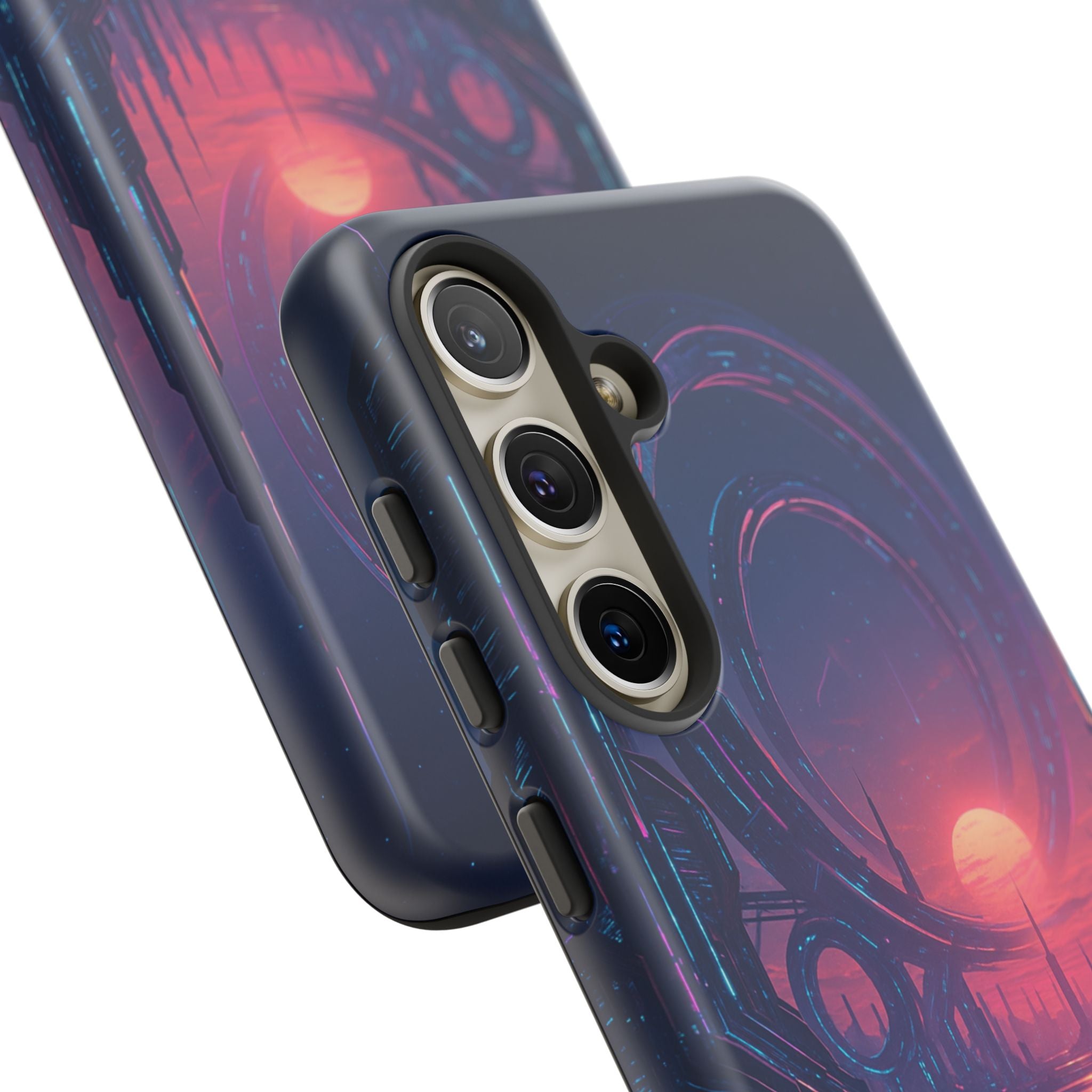 CyberEscape Phone Case – Futuristic Grid Design for iPhone, Samsung & Google Pixel | Shockproof, MagSafe & Ultra-Sleek Protection Printify