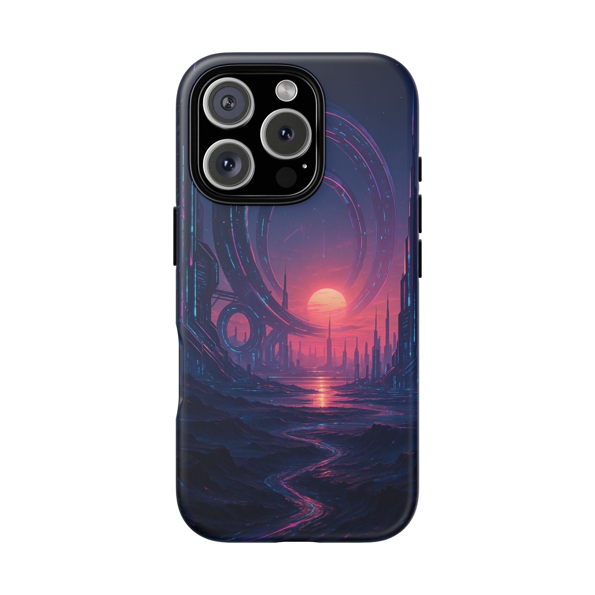 CyberEscape Phone Case – Futuristic Grid Design for iPhone, Samsung & Google Pixel | Shockproof, MagSafe & Ultra-Sleek Protection Printify