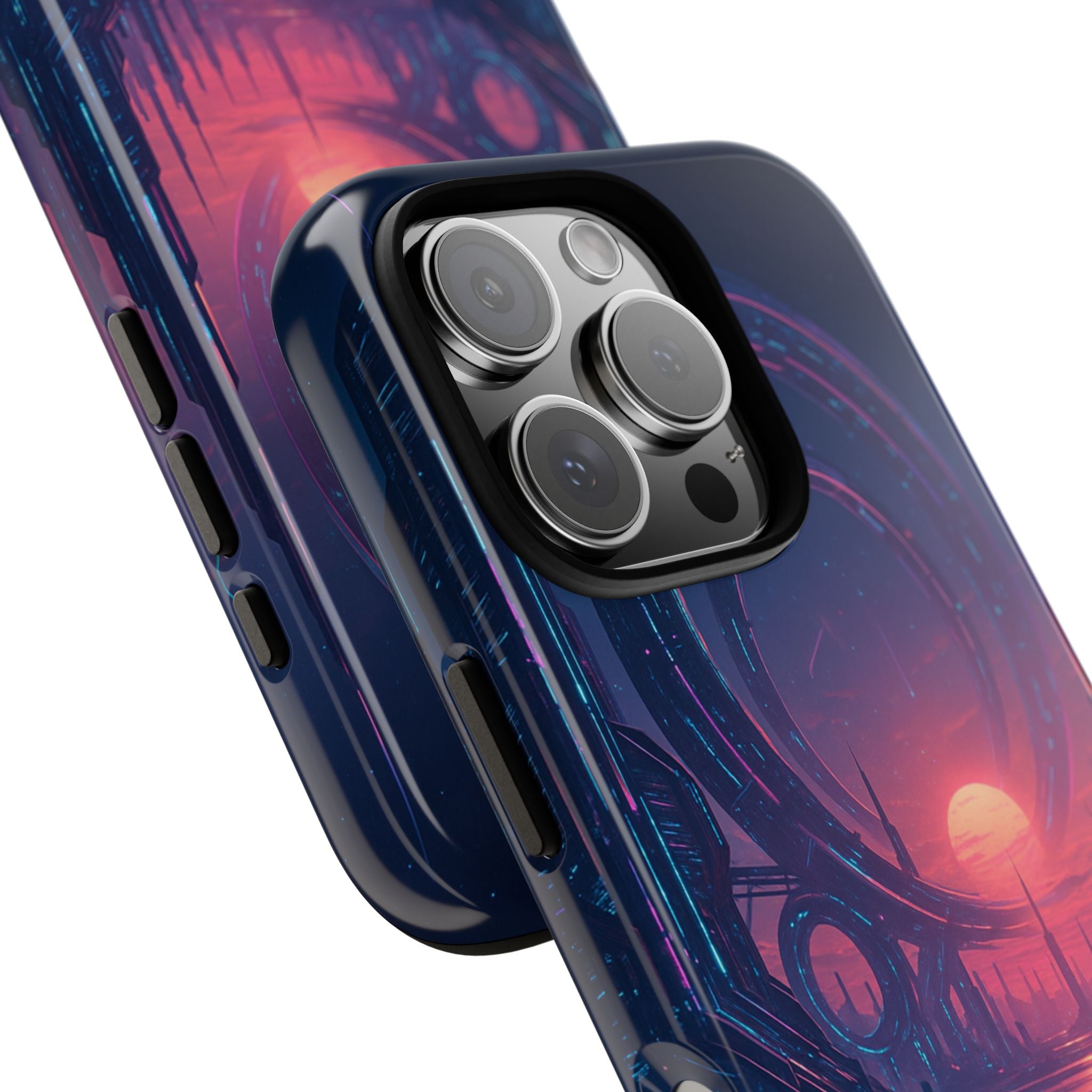 CyberEscape Phone Case – Futuristic Grid Design for iPhone, Samsung & Google Pixel | Shockproof, MagSafe & Ultra-Sleek Protection Printify