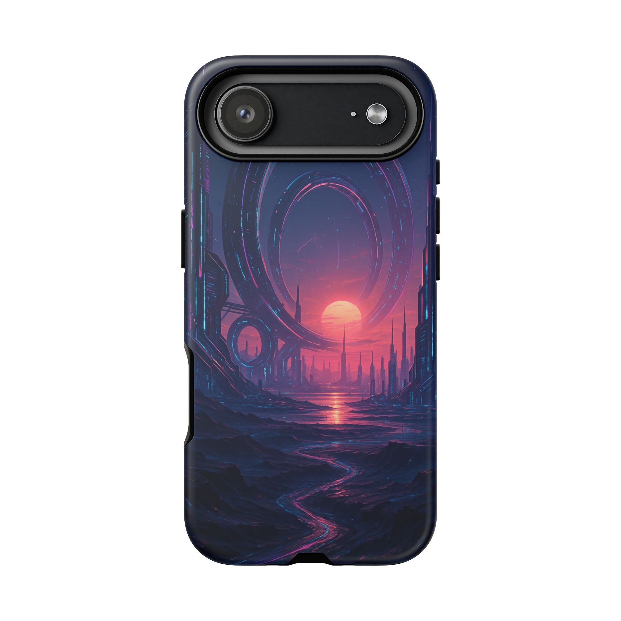 CyberEscape Phone Case – Futuristic Grid Design for iPhone, Samsung & Google Pixel | Shockproof, MagSafe & Ultra-Sleek Protection Printify