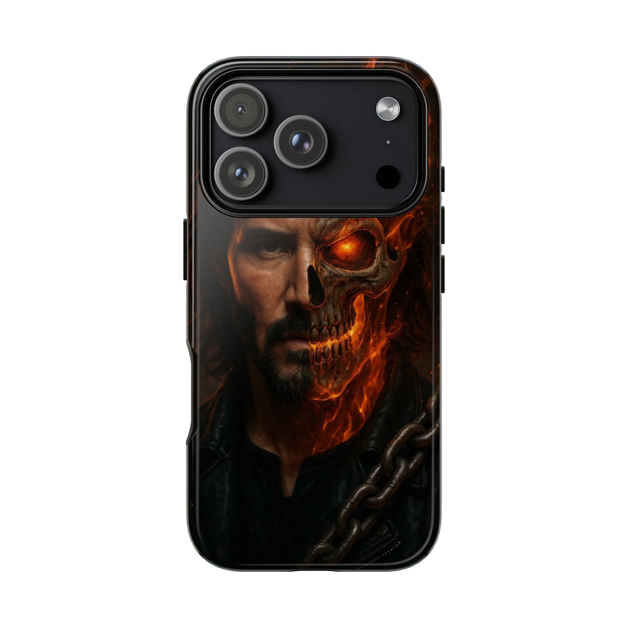 Ghost Rider Phone Case – Fiery Skull Design for iPhone, Samsung & Google Pixel | Shockproof, MagSafe & Ultra Grip Protection Printify