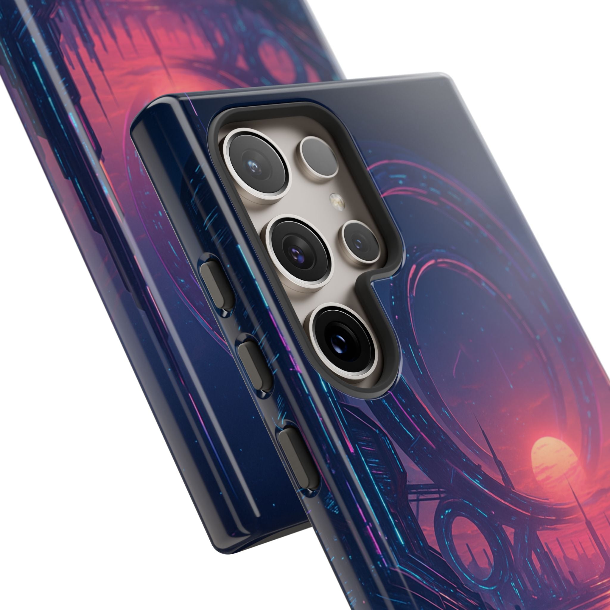 CyberEscape Phone Case – Futuristic Grid Design for iPhone, Samsung & Google Pixel | Shockproof, MagSafe & Ultra-Sleek Protection Printify