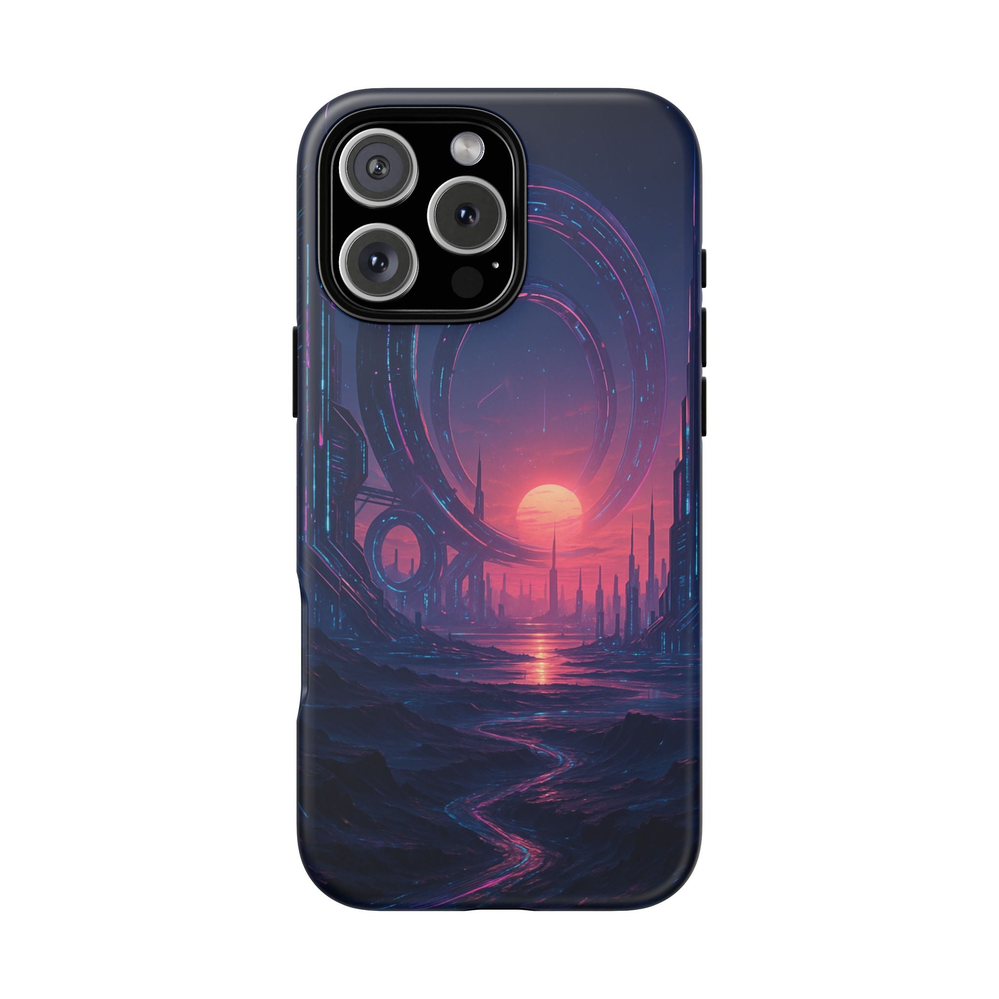 CyberEscape Phone Case – Futuristic Grid Design for iPhone, Samsung & Google Pixel | Shockproof, MagSafe & Ultra-Sleek Protection Printify