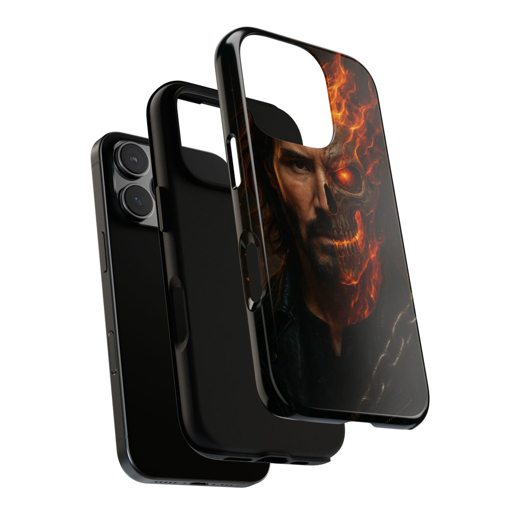 Ghost Rider Phone Case – Fiery Skull Design for iPhone, Samsung & Google Pixel | Shockproof, MagSafe & Ultra Grip Protection Printify