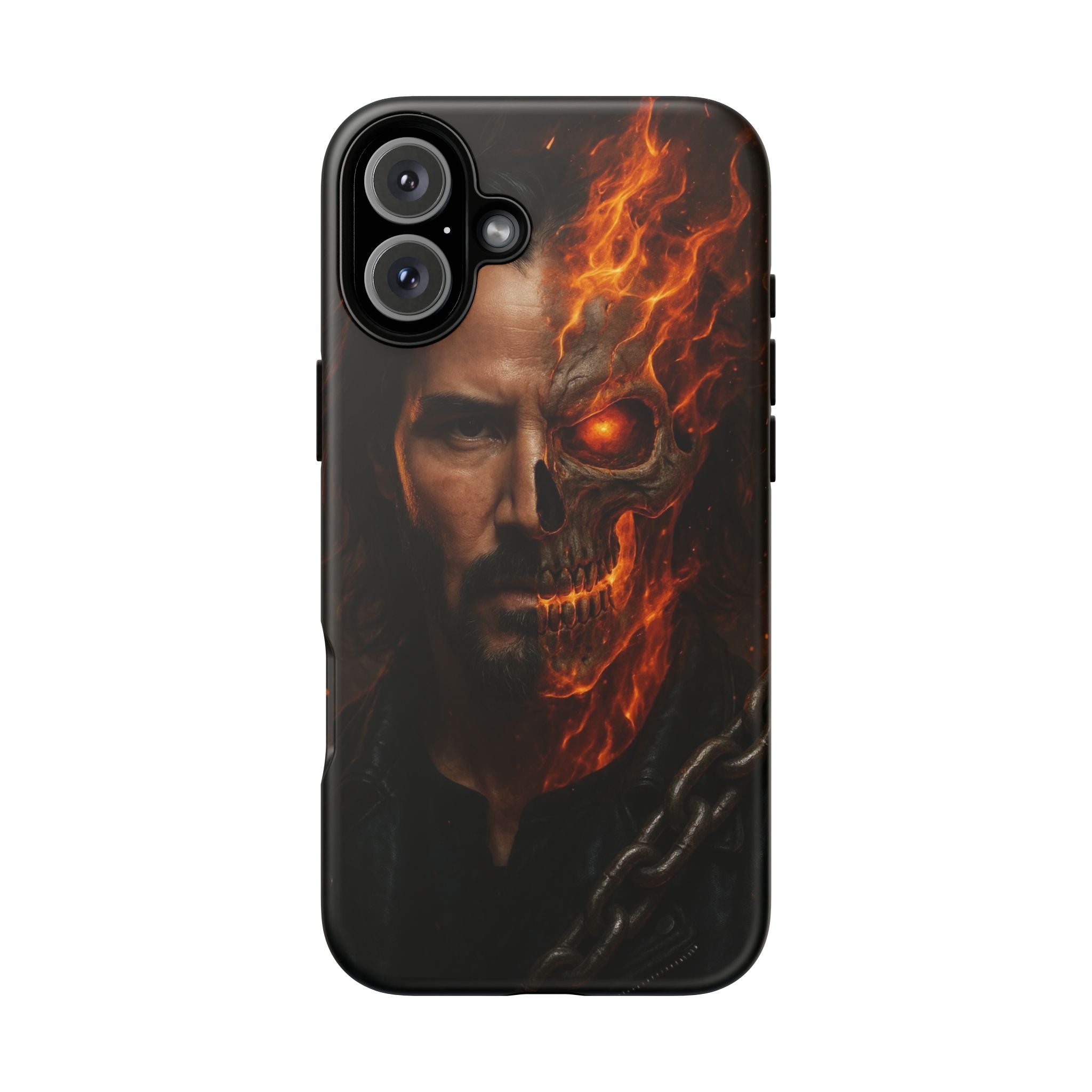 Ghost Rider Phone Case – Fiery Skull Design for iPhone, Samsung & Google Pixel | Shockproof, MagSafe & Ultra Grip Protection Printify