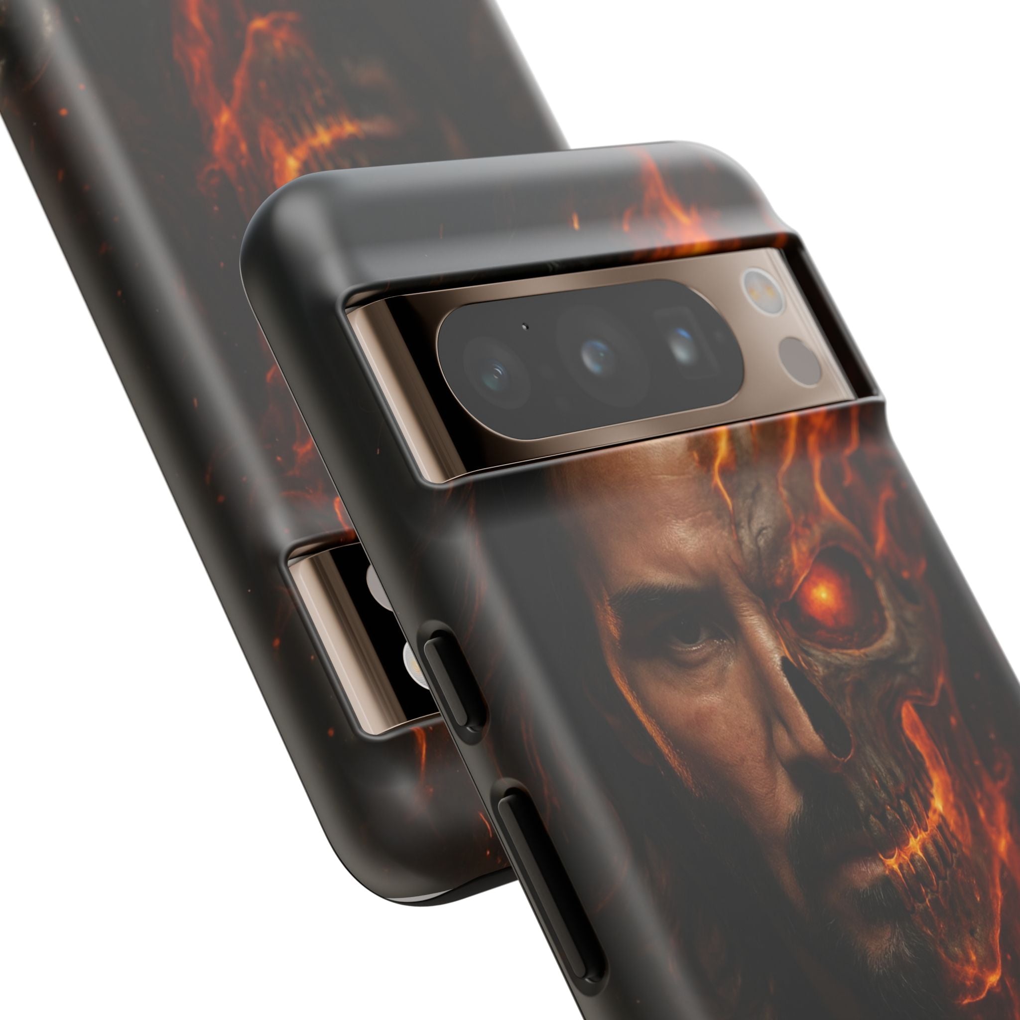 Ghost Rider Phone Case – Fiery Skull Design for iPhone, Samsung & Google Pixel | Shockproof, MagSafe & Ultra Grip Protection Printify
